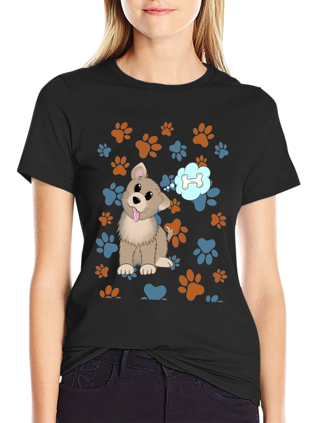 Cute Puppy Dog T-Shirt - Bone Dream
