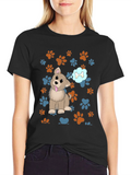Cute Puppy Dog T-Shirt - Bone Dream