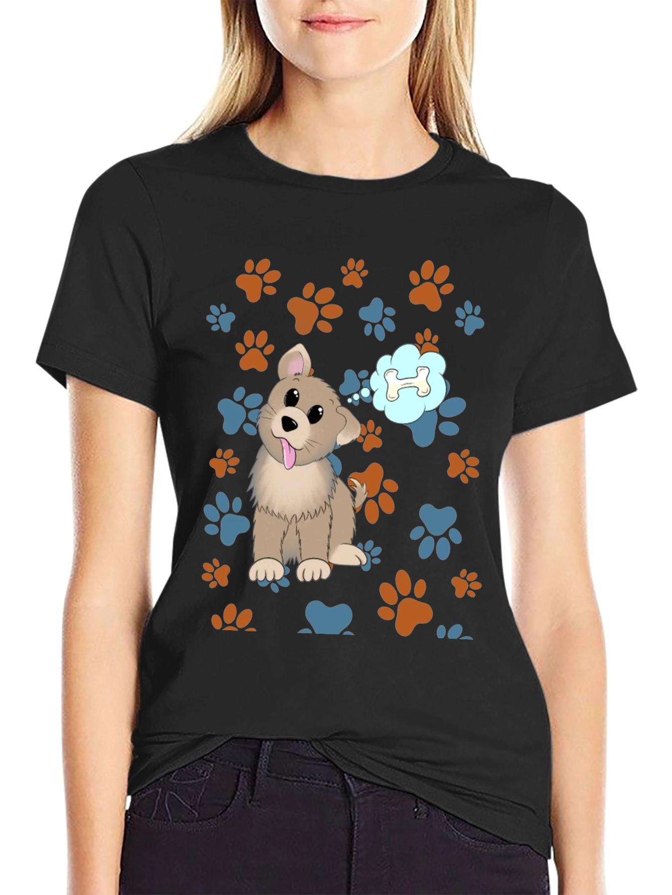 Cute Puppy Dog T-Shirt - Bone Dream
