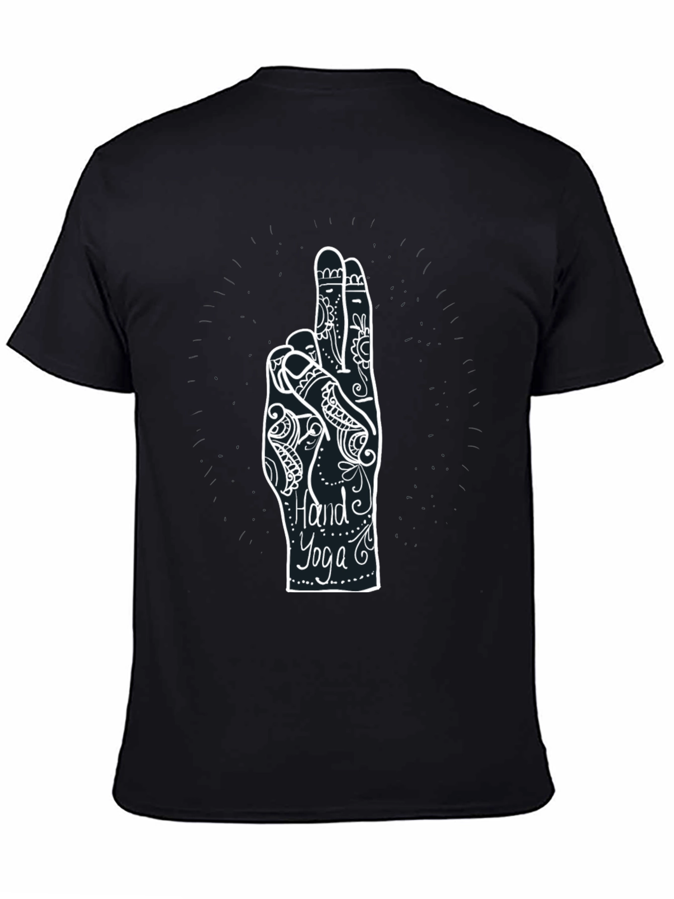 Hand Yoga Graphic Tee - Unisex Cotton Blend Shirt