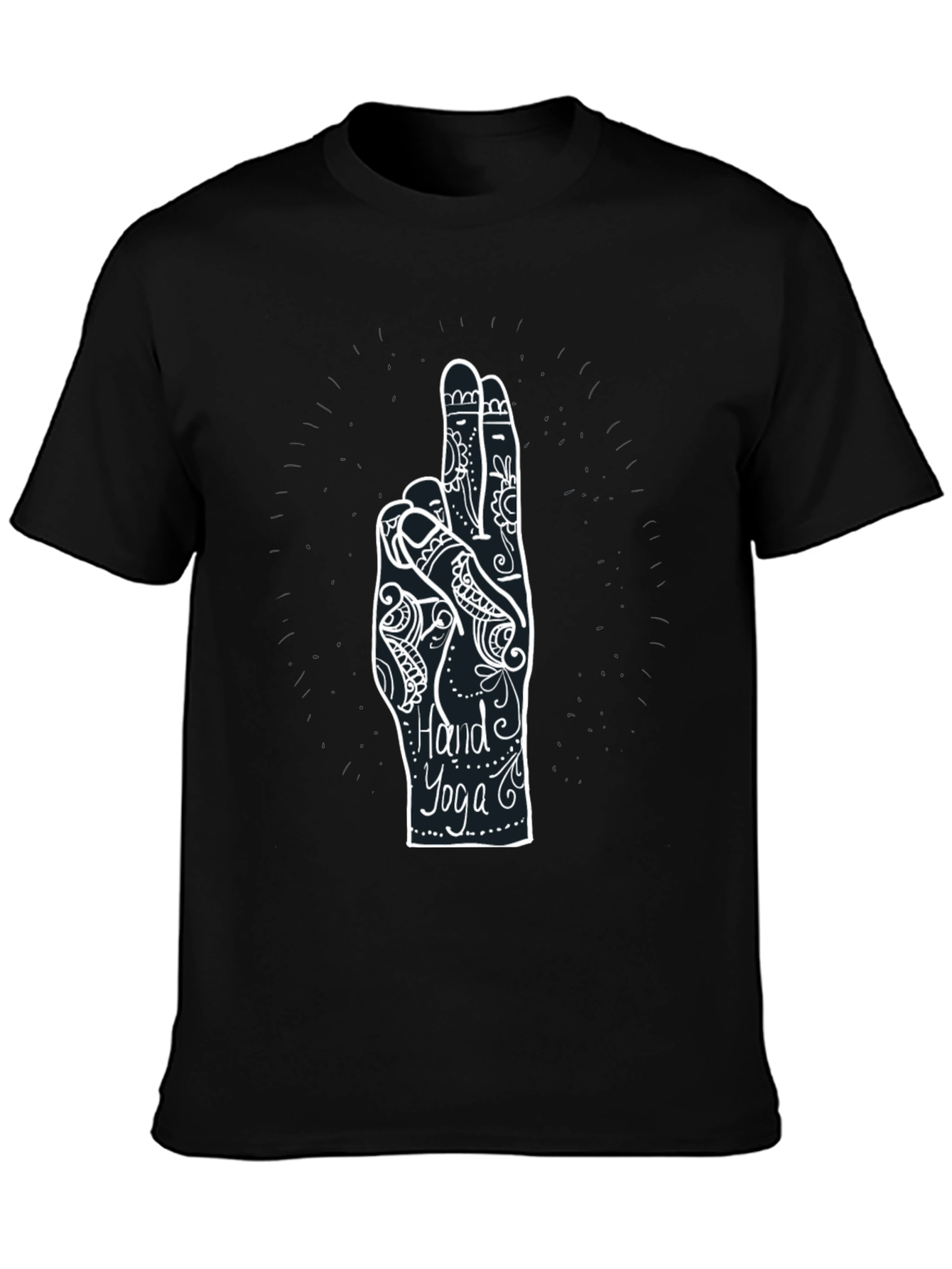 Hand Yoga Graphic Tee - Unisex Cotton Blend Shirt