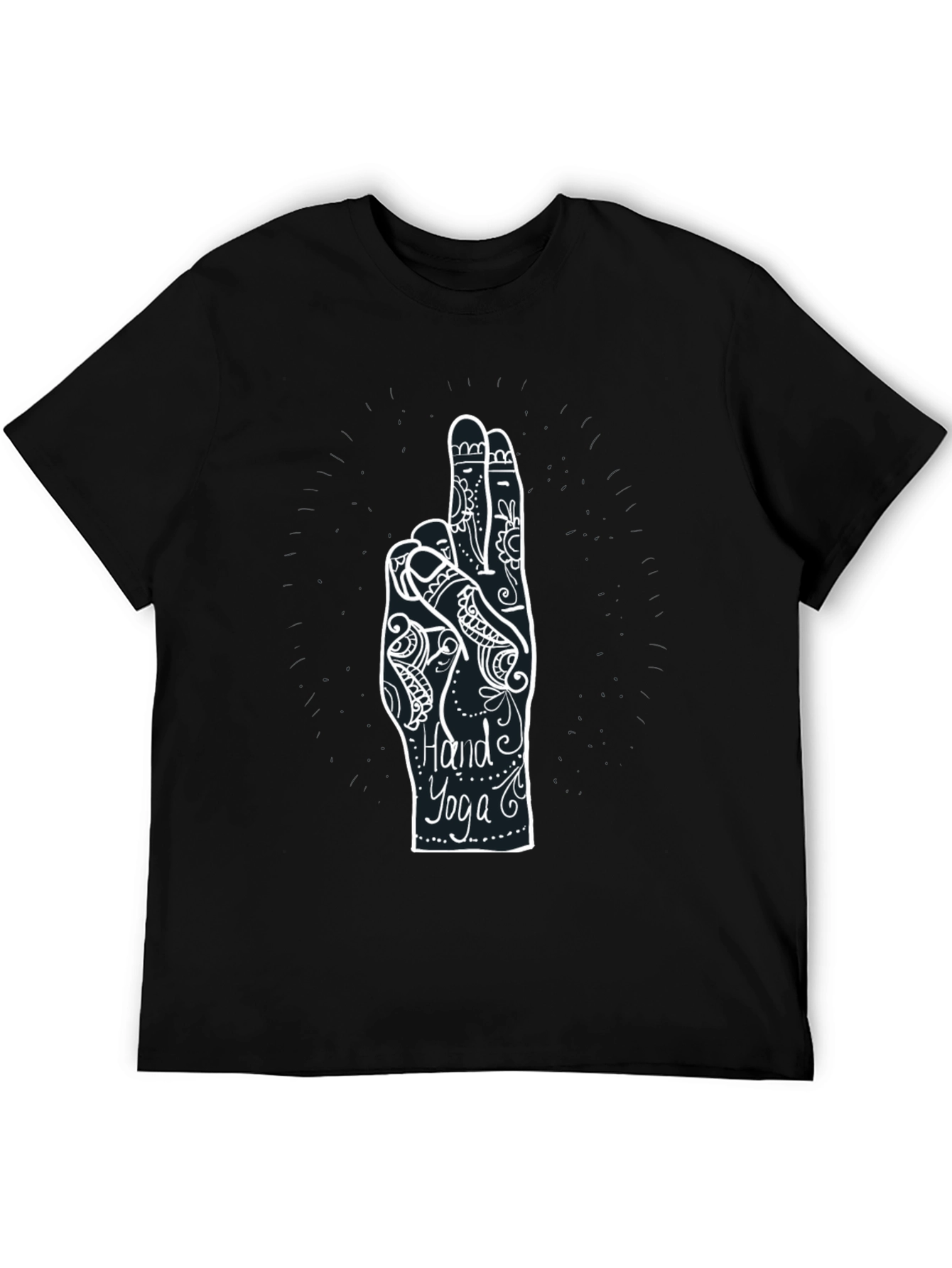Hand Yoga Graphic Tee - Unisex Cotton Blend Shirt