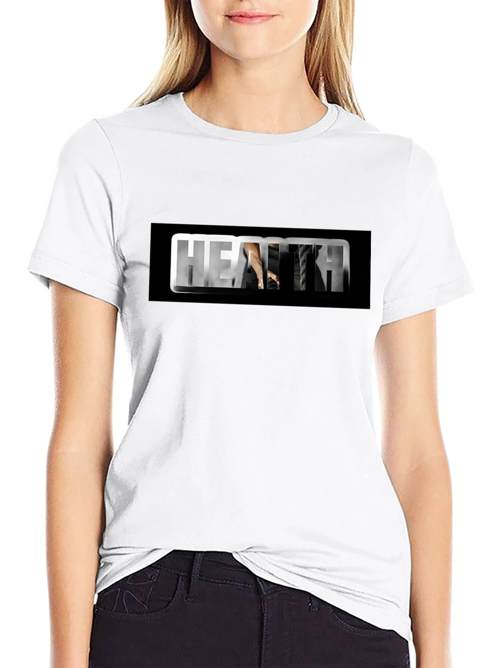 Health Black Graphic Tee