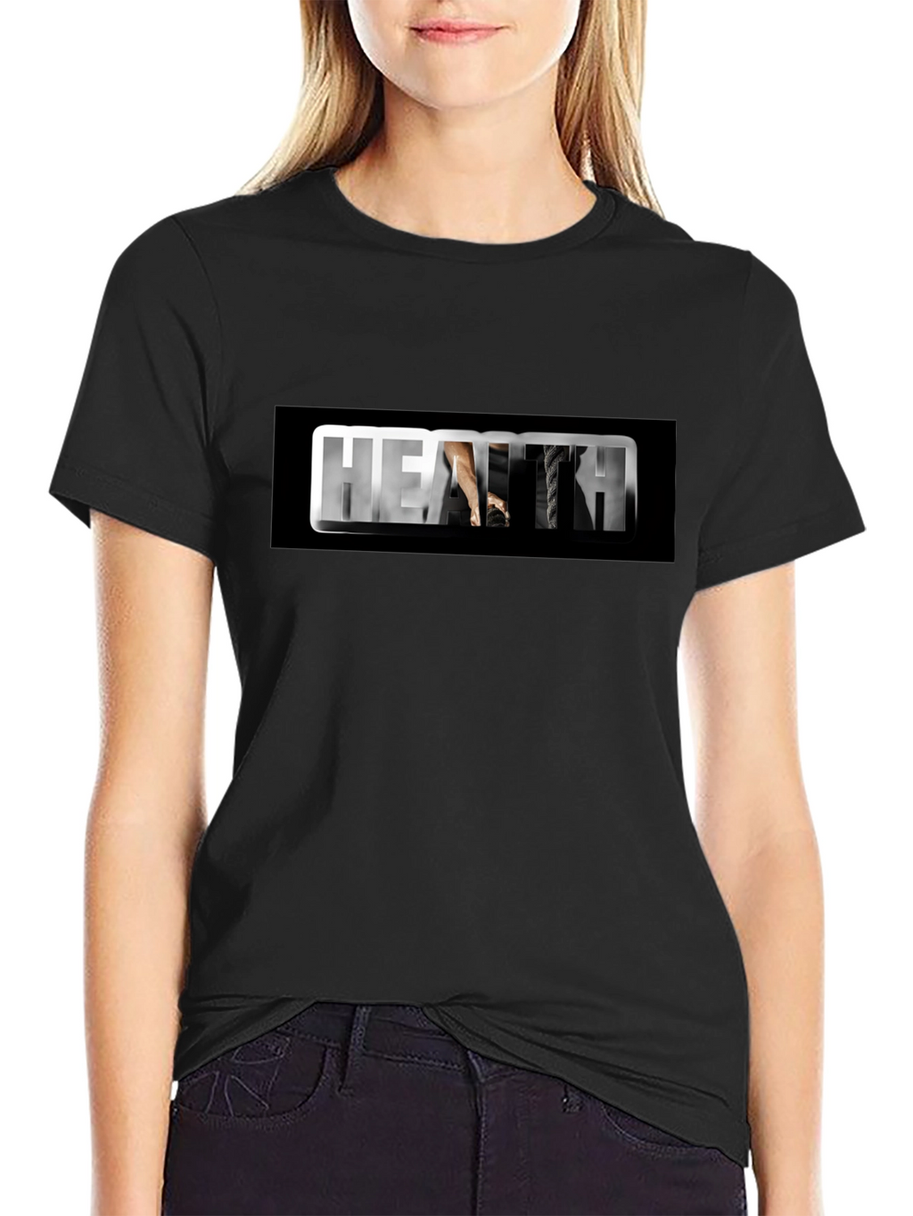 Health Black Graphic Tee