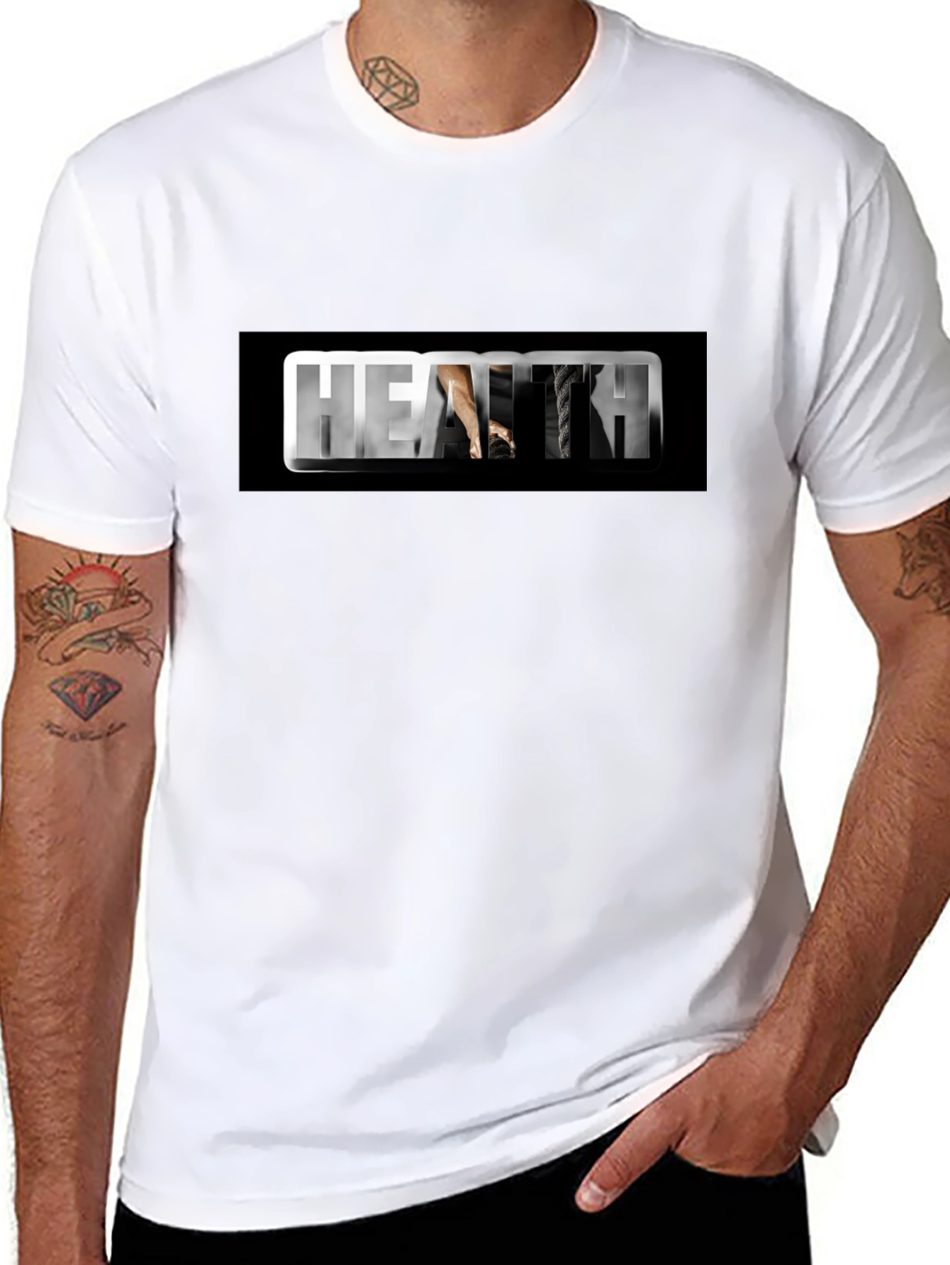 Health Black Graphic Tee