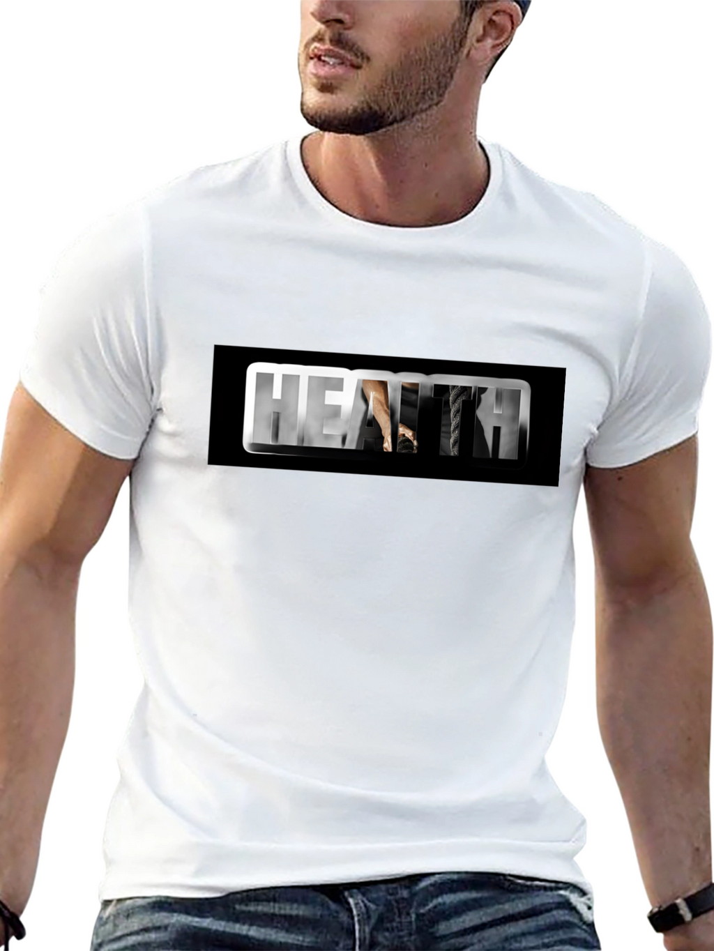 Health Black Graphic Tee