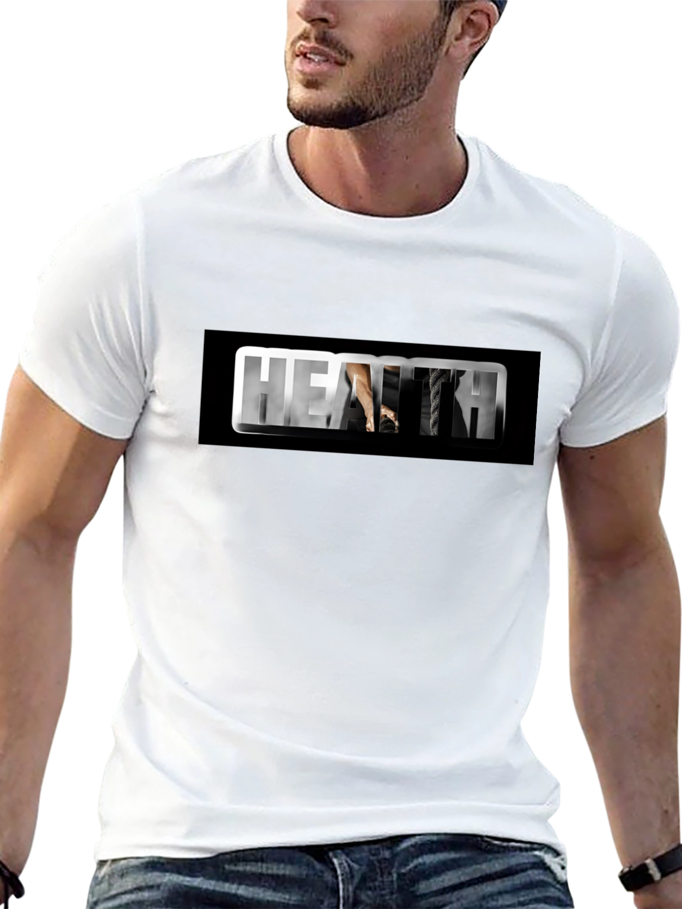 Health Black Graphic Tee