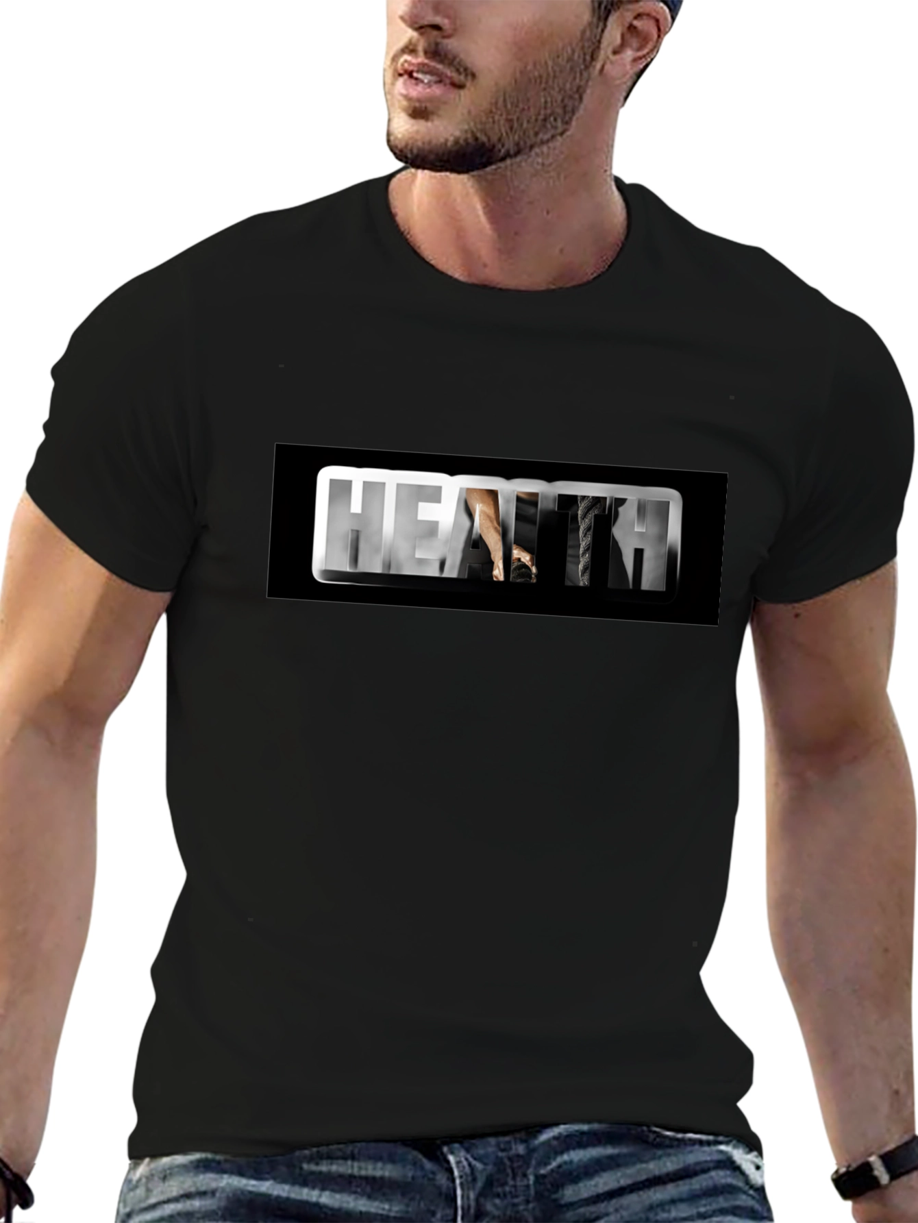 Health Black Graphic Tee