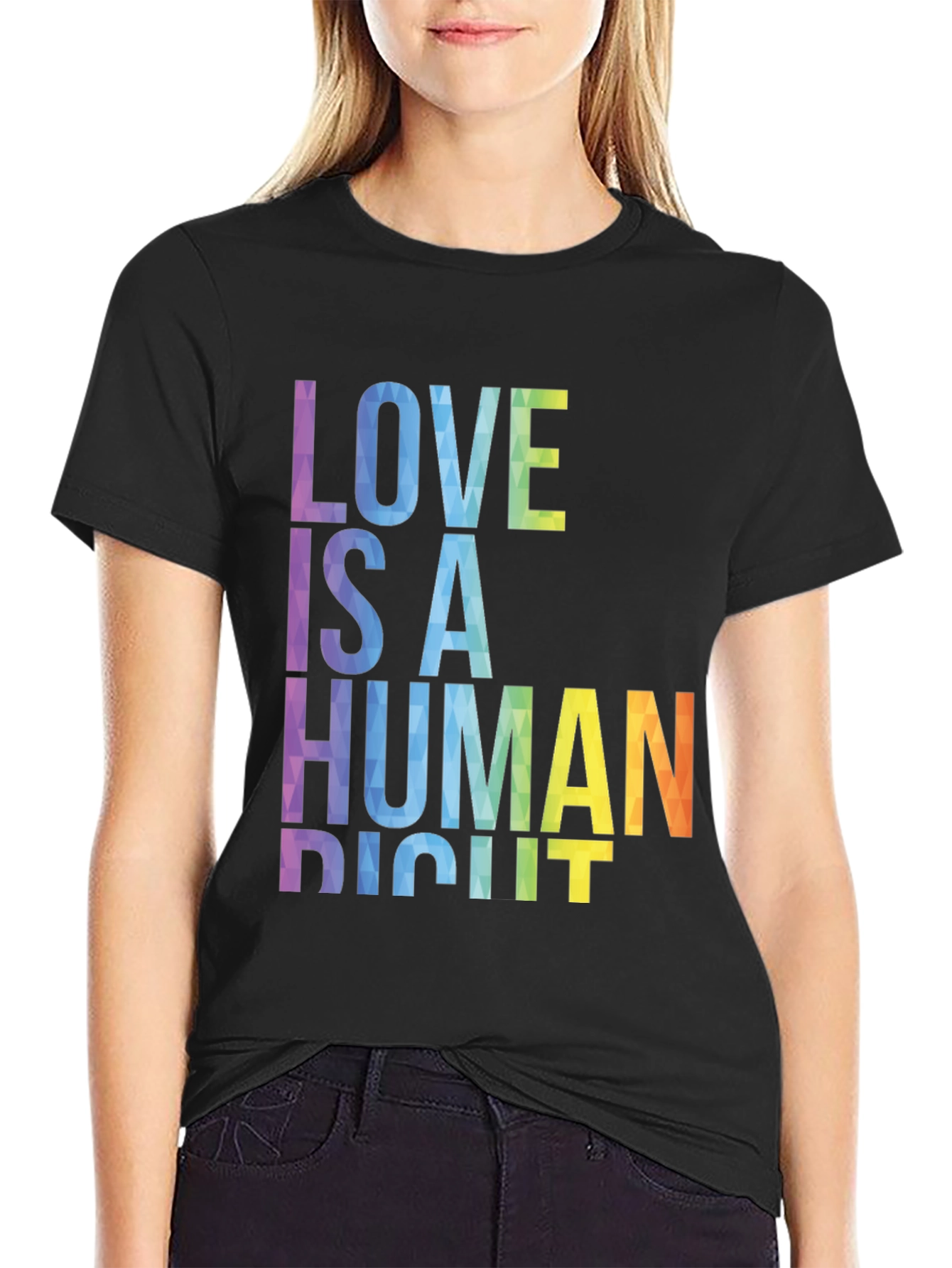 Love is a Human Right LGBTQ+ Rainbow T-Shirt