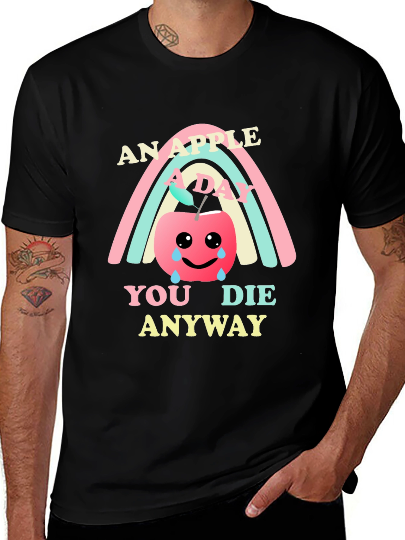 An Apple A Day Funny Graphic Tee