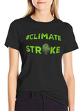 Climate Strike Tree T-Shirt - Green Print