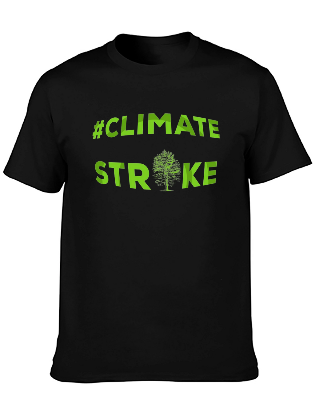Climate Strike Tree T-Shirt - Green Print