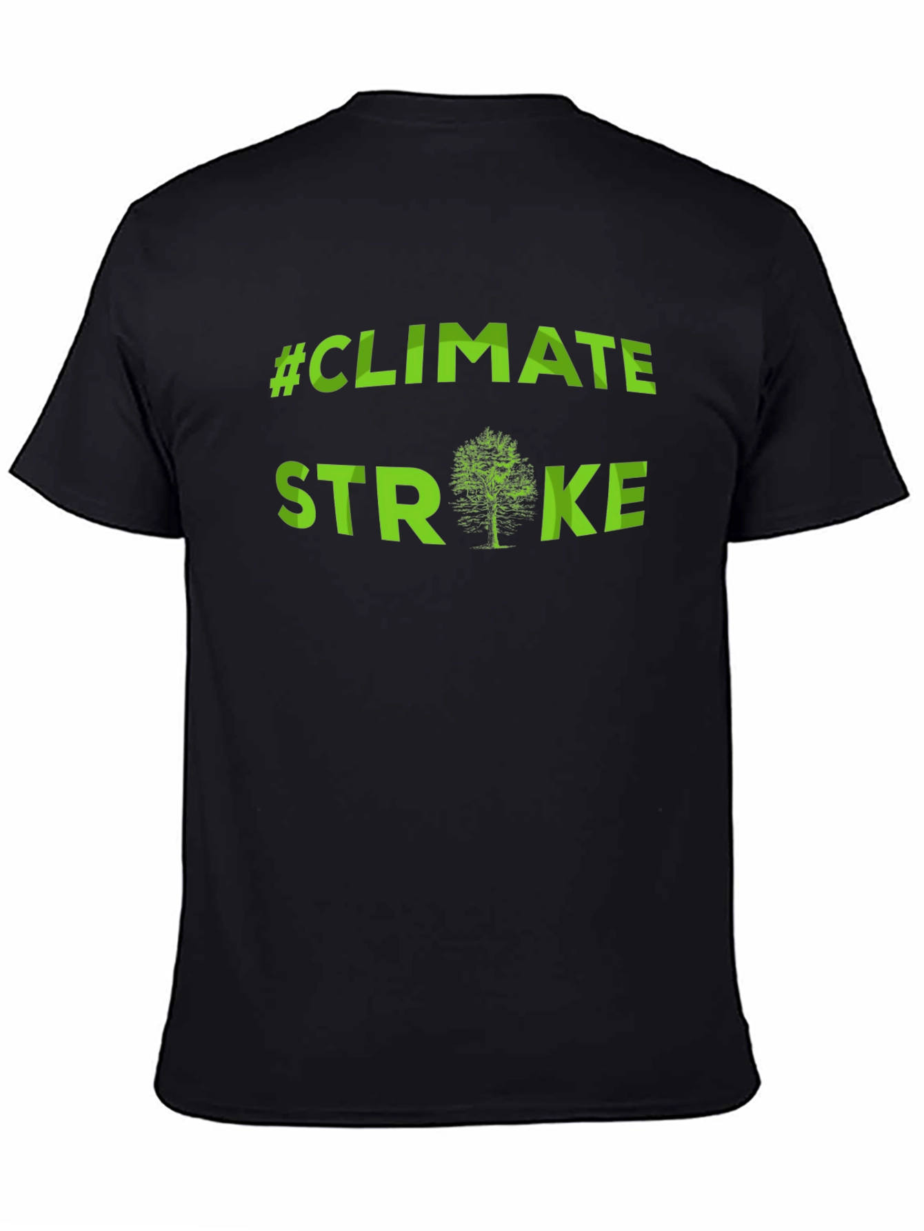 Climate Strike Tree T-Shirt - Green Print