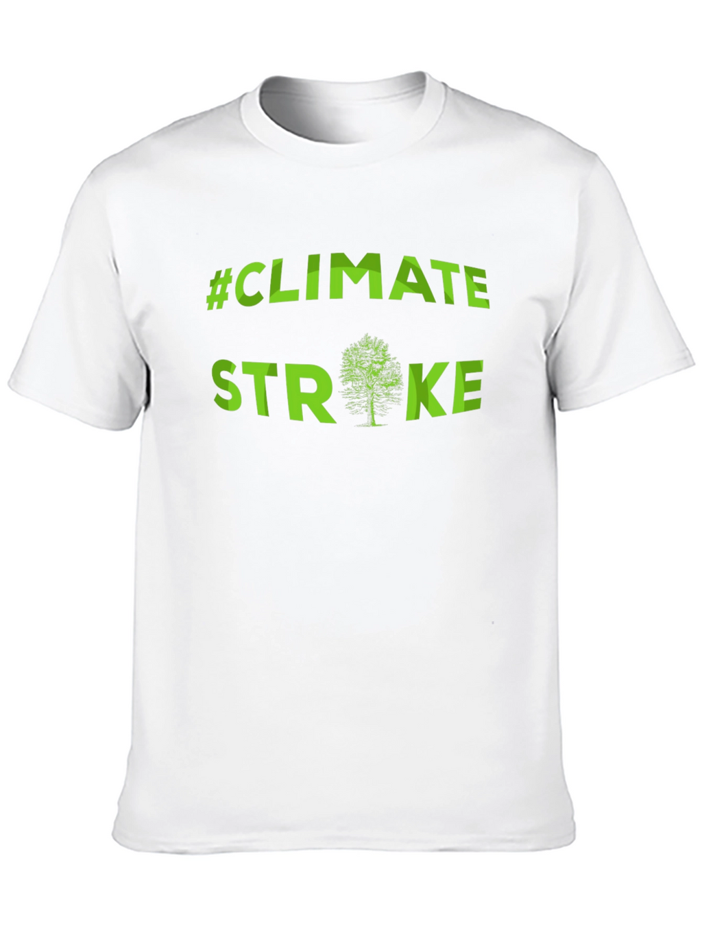 Climate Strike Tree T-Shirt - Green Print