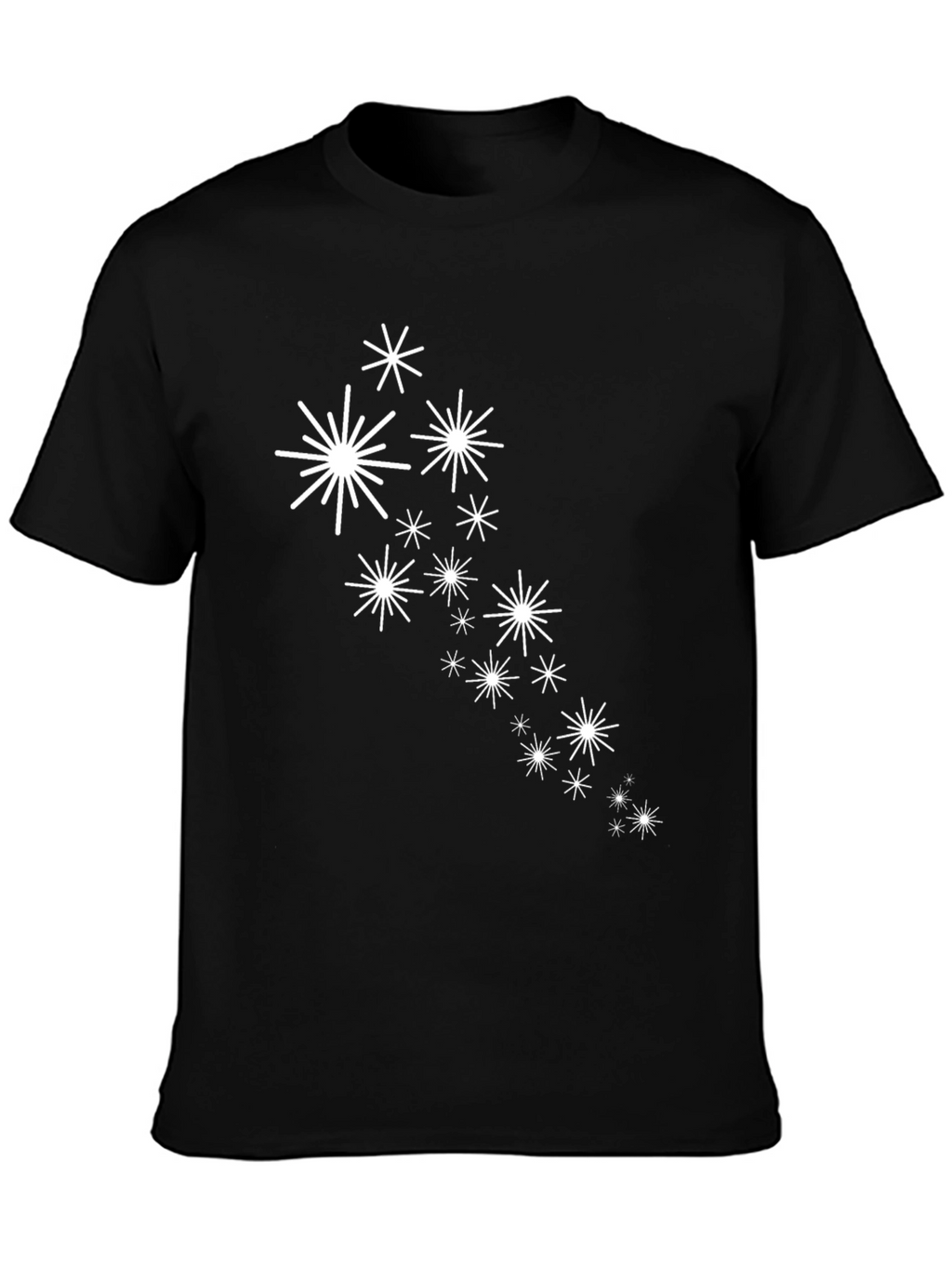 Stylish Black Tee with Starburst Graphic