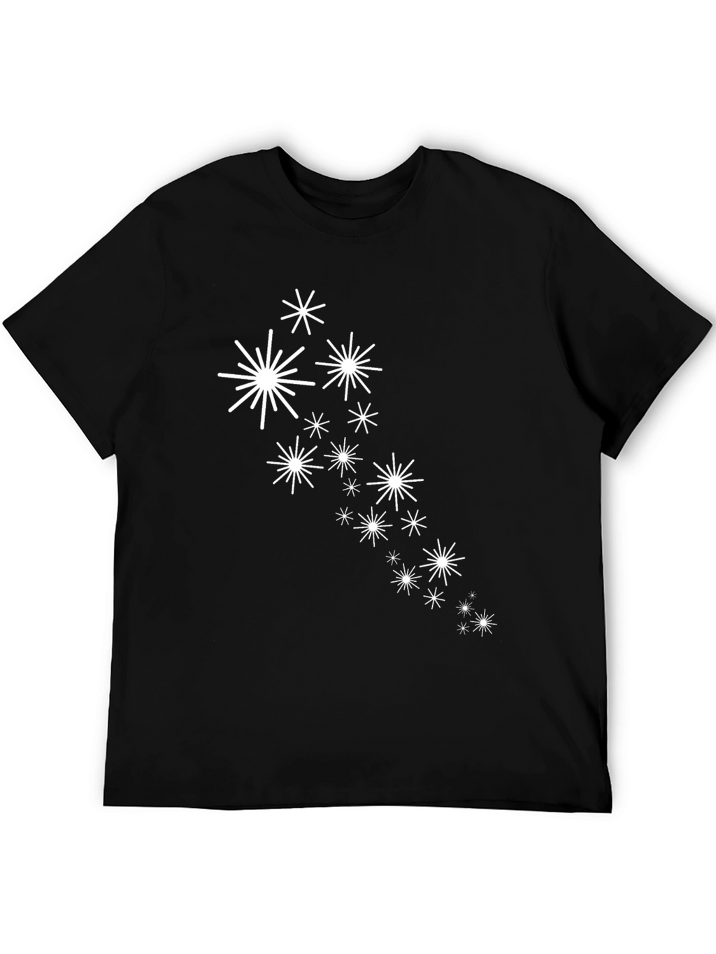 Stylish Black Tee with Starburst Graphic
