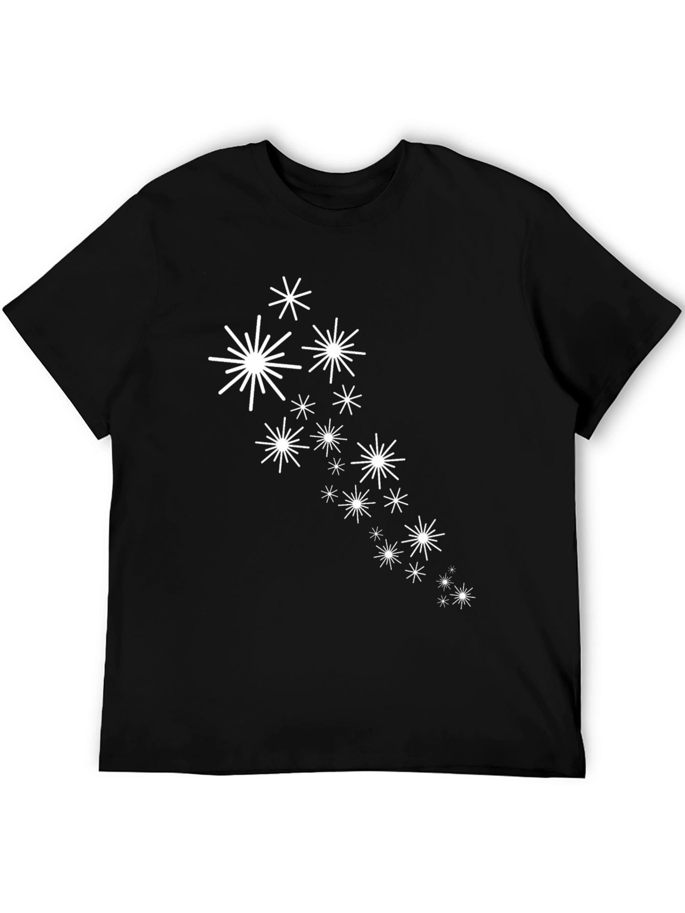 Stylish Black Tee with Starburst Graphic