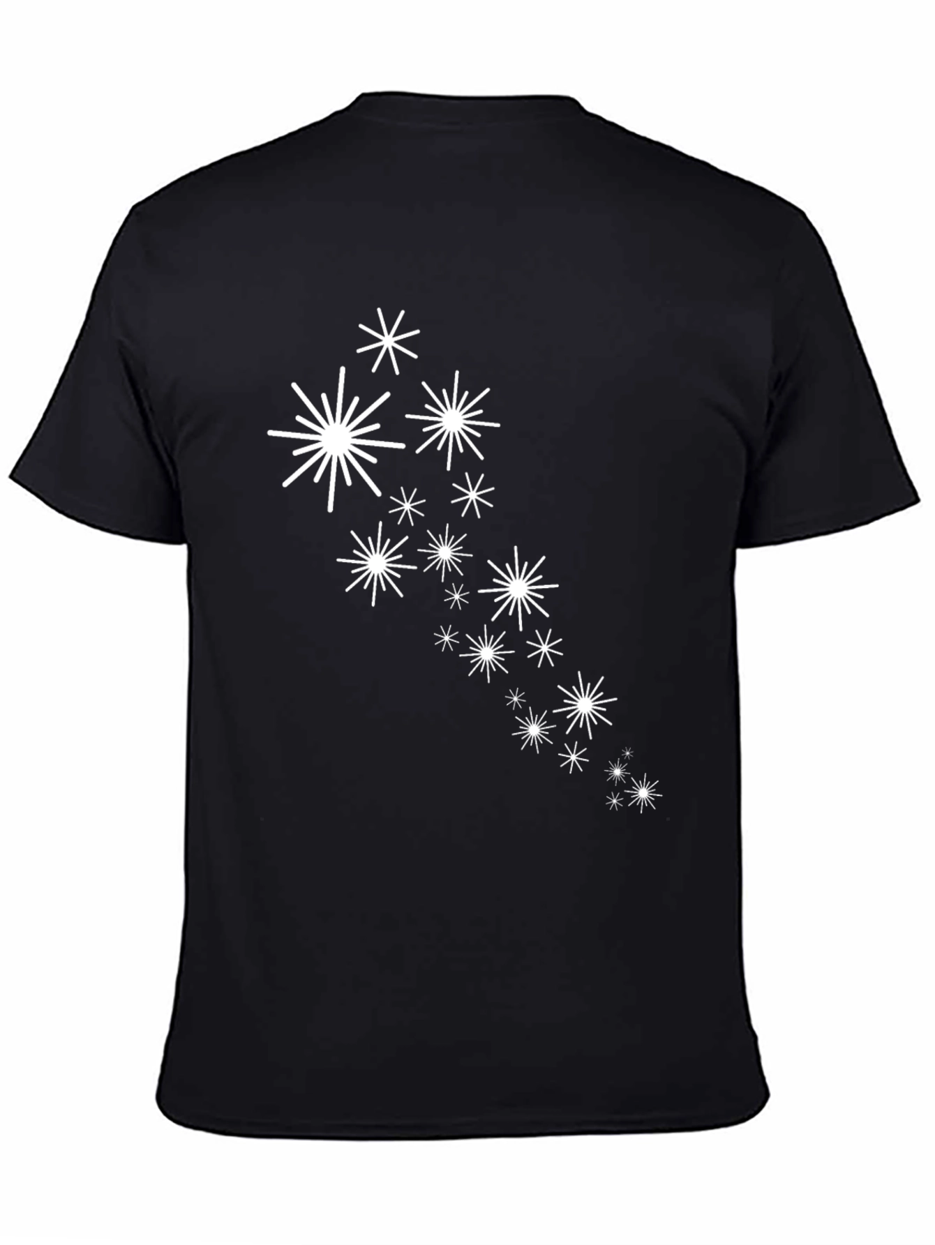Stylish Black Tee with Starburst Graphic