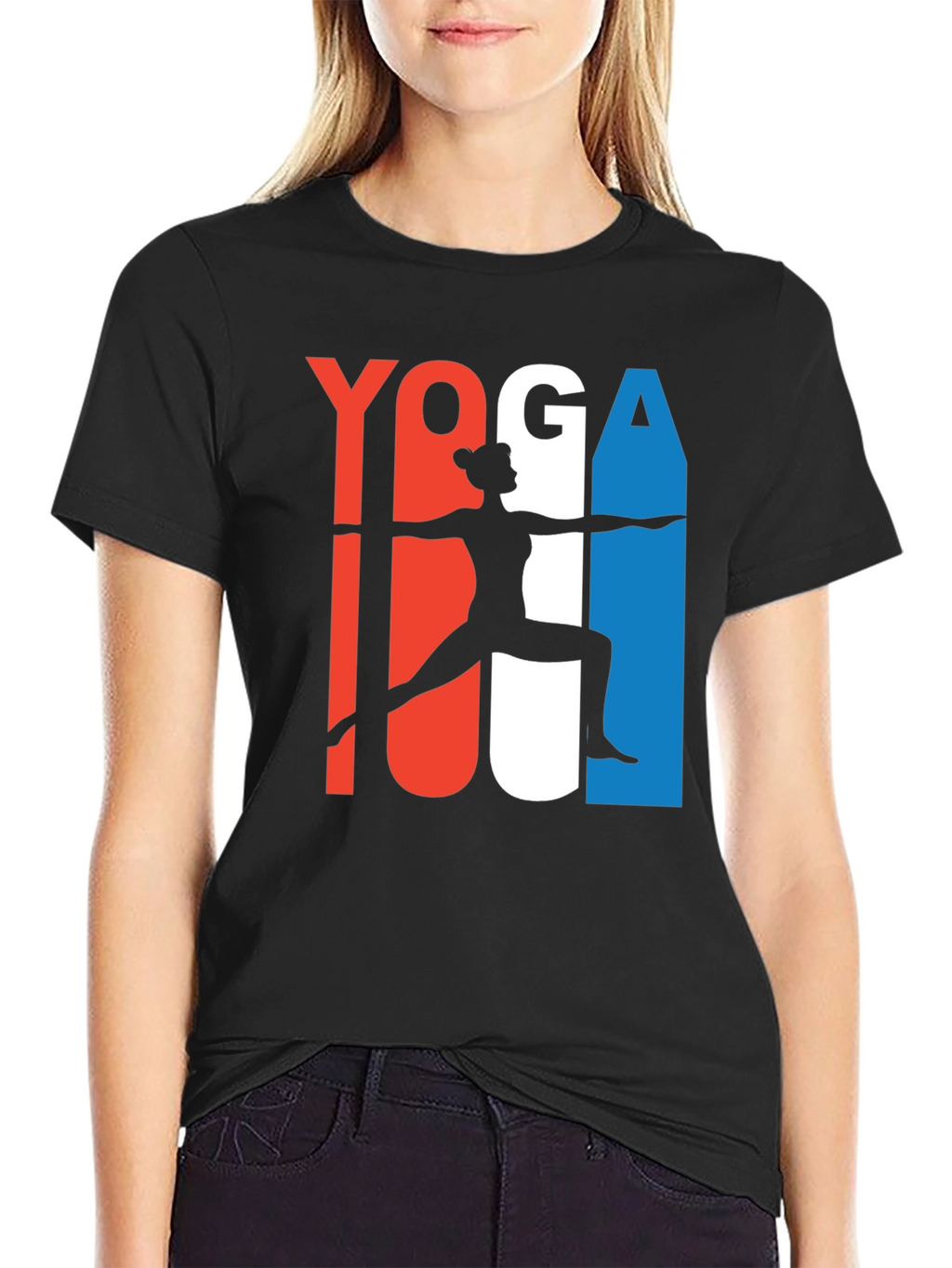 Yoga Pose Graphic Print Tee