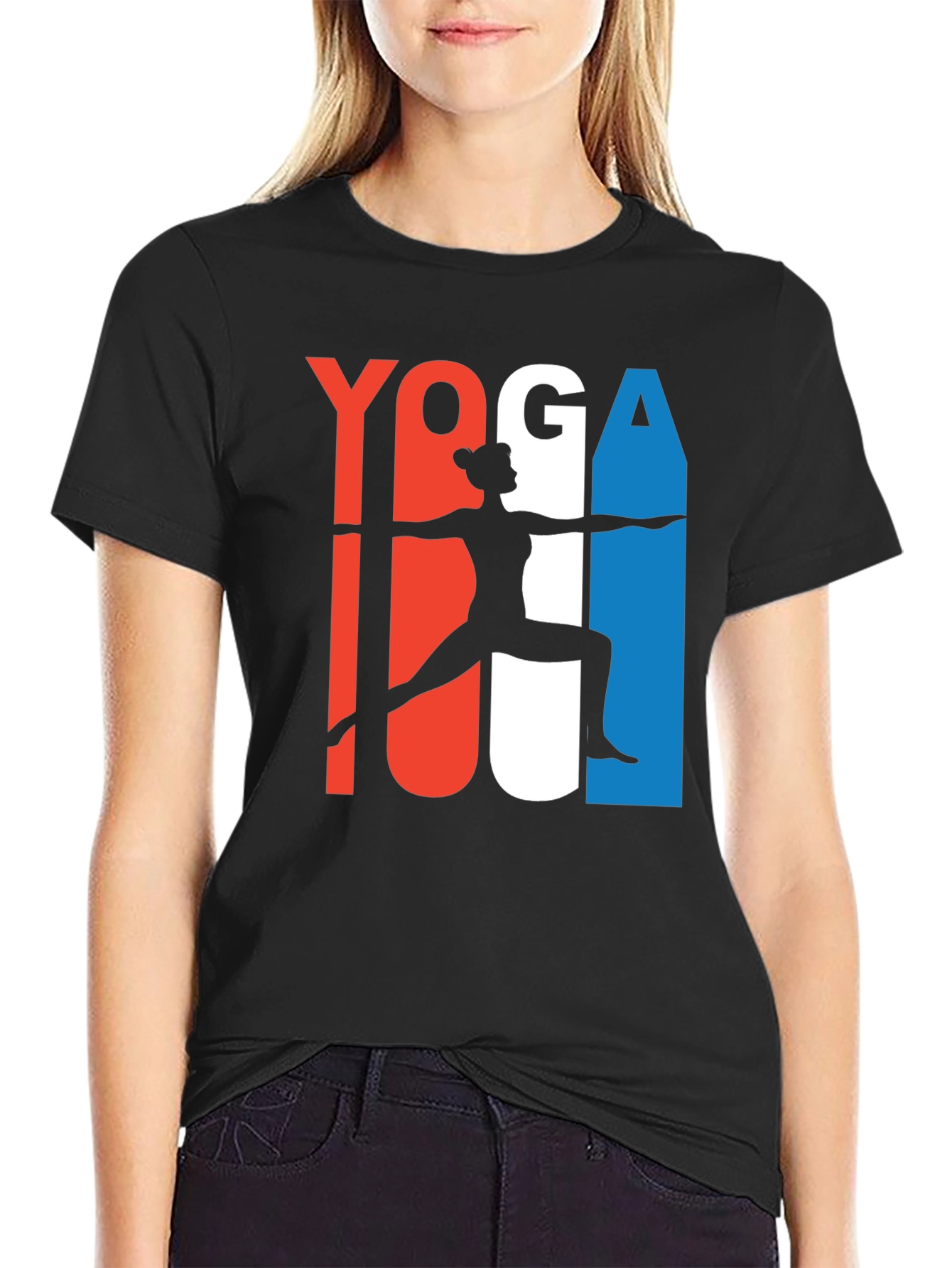 Yoga Pose Graphic Print Tee