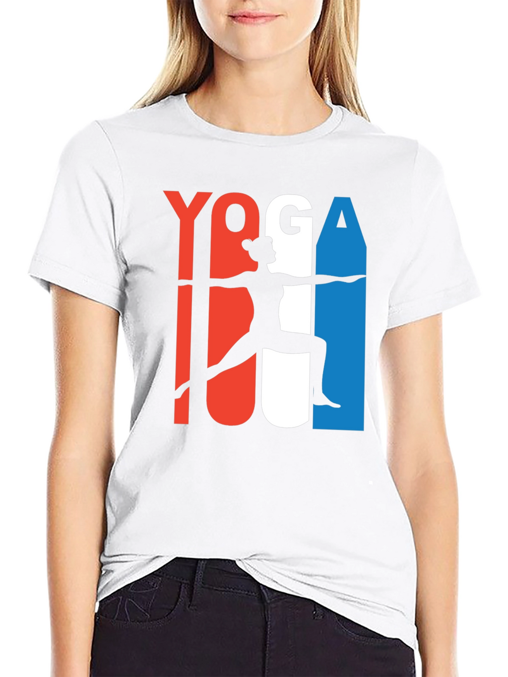 Yoga Pose Graphic Print Tee