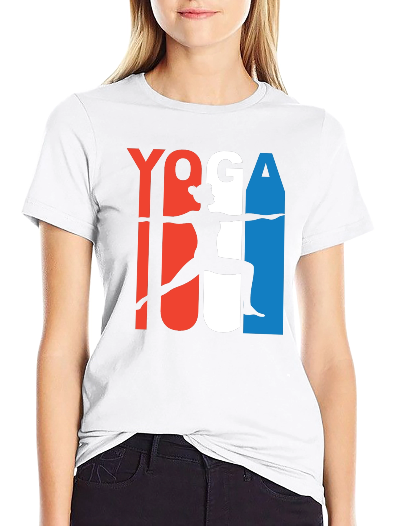 Yoga Pose Graphic Print Tee