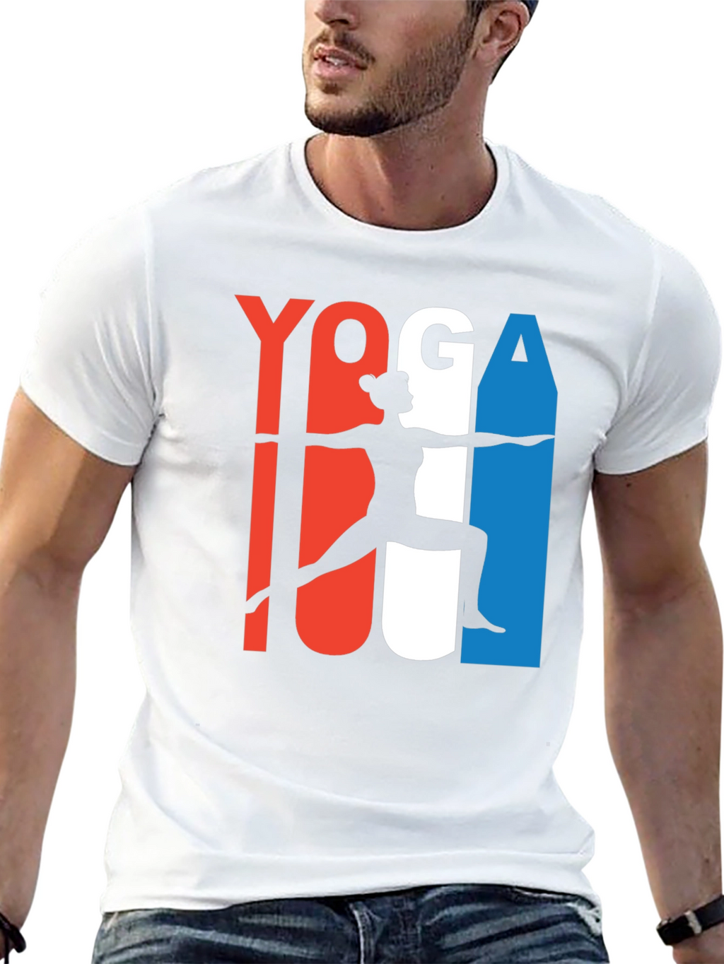 Yoga Pose Graphic Print Tee