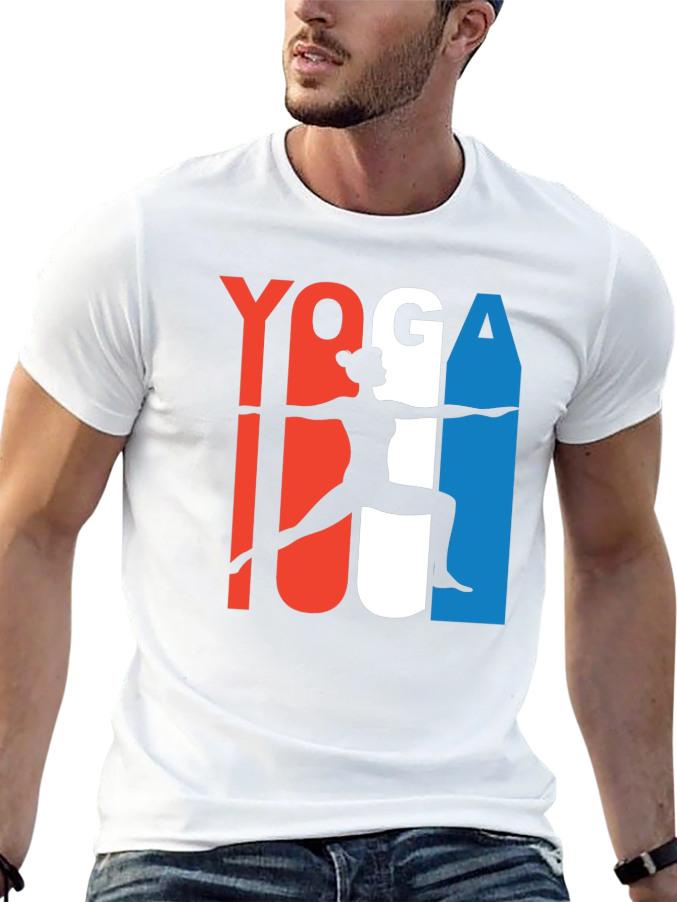 Yoga Pose Graphic Print Tee