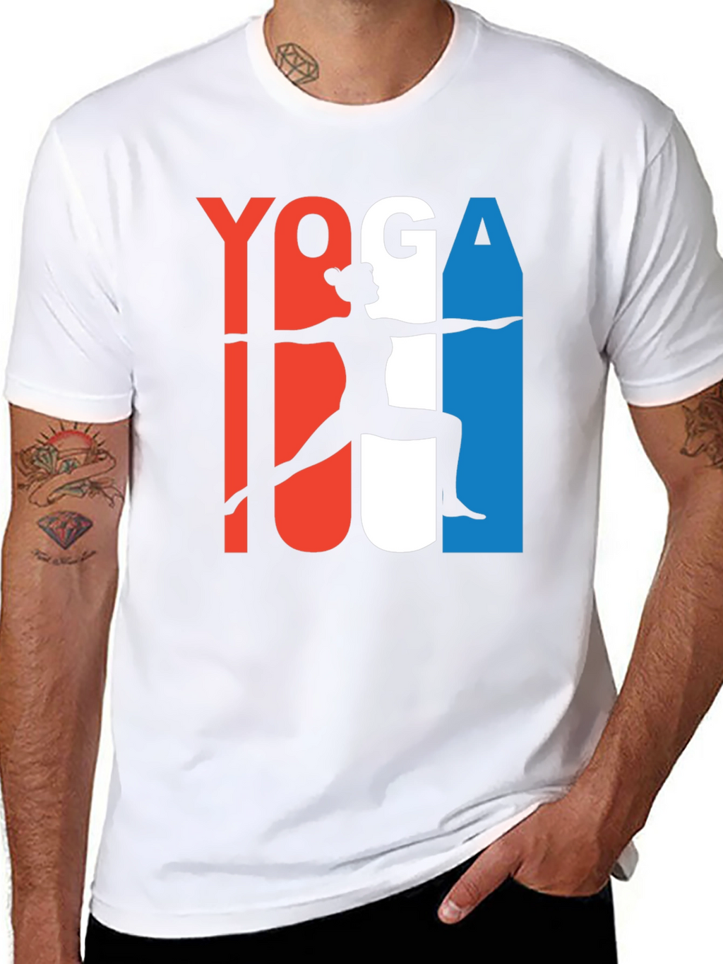 Yoga Pose Graphic Print Tee