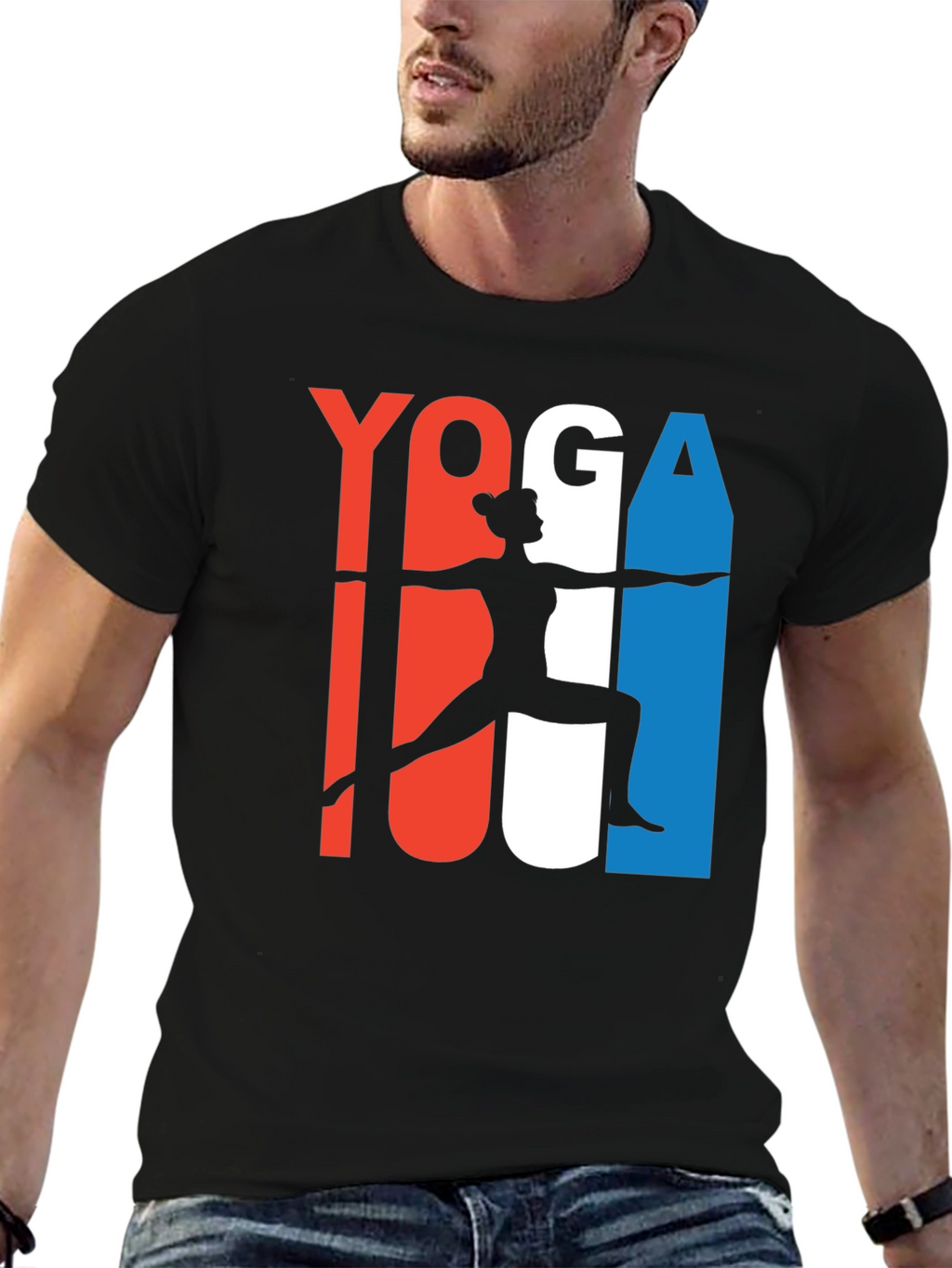 Yoga Pose Graphic Print Tee
