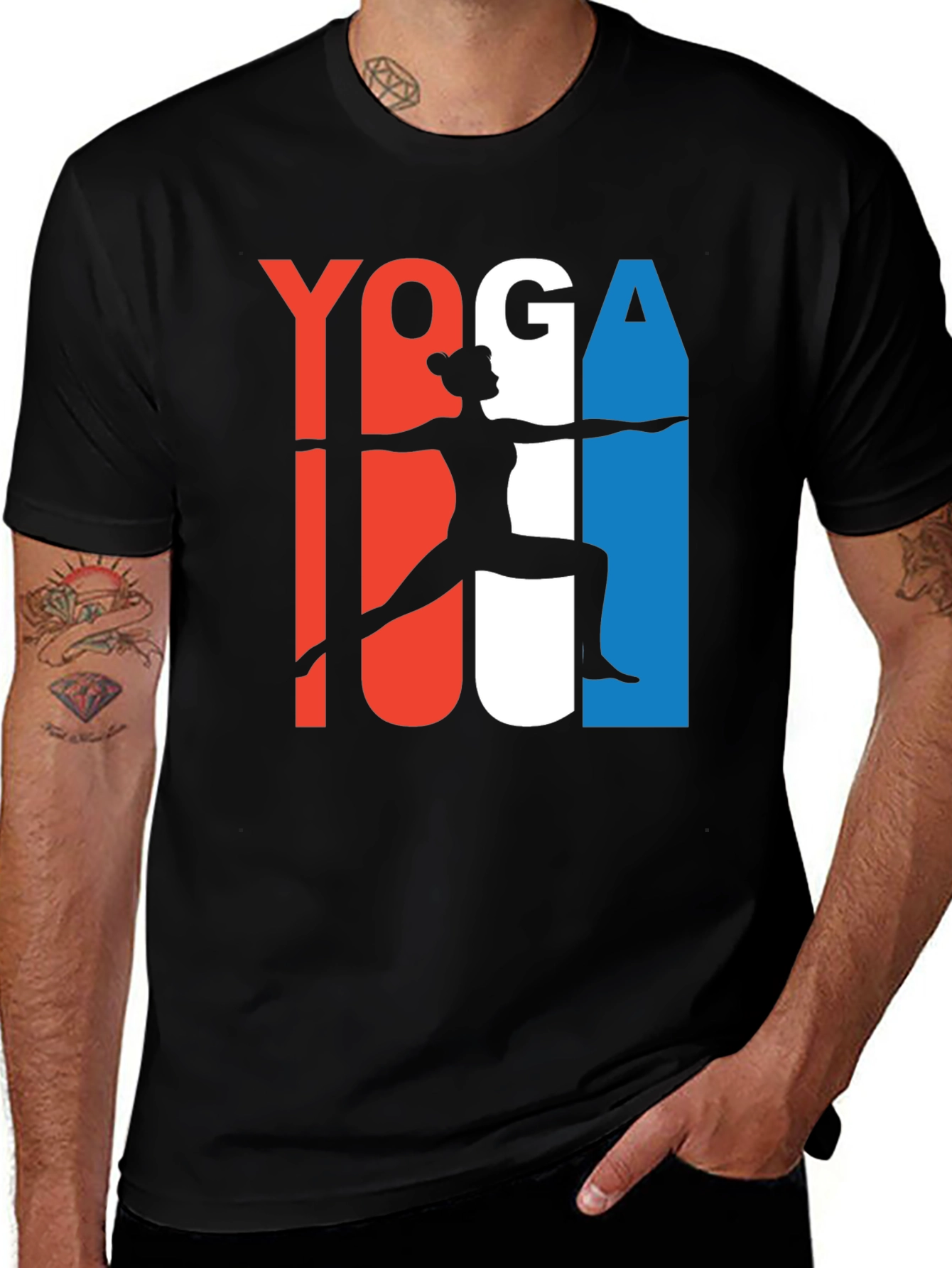 Yoga Pose Graphic Print Tee