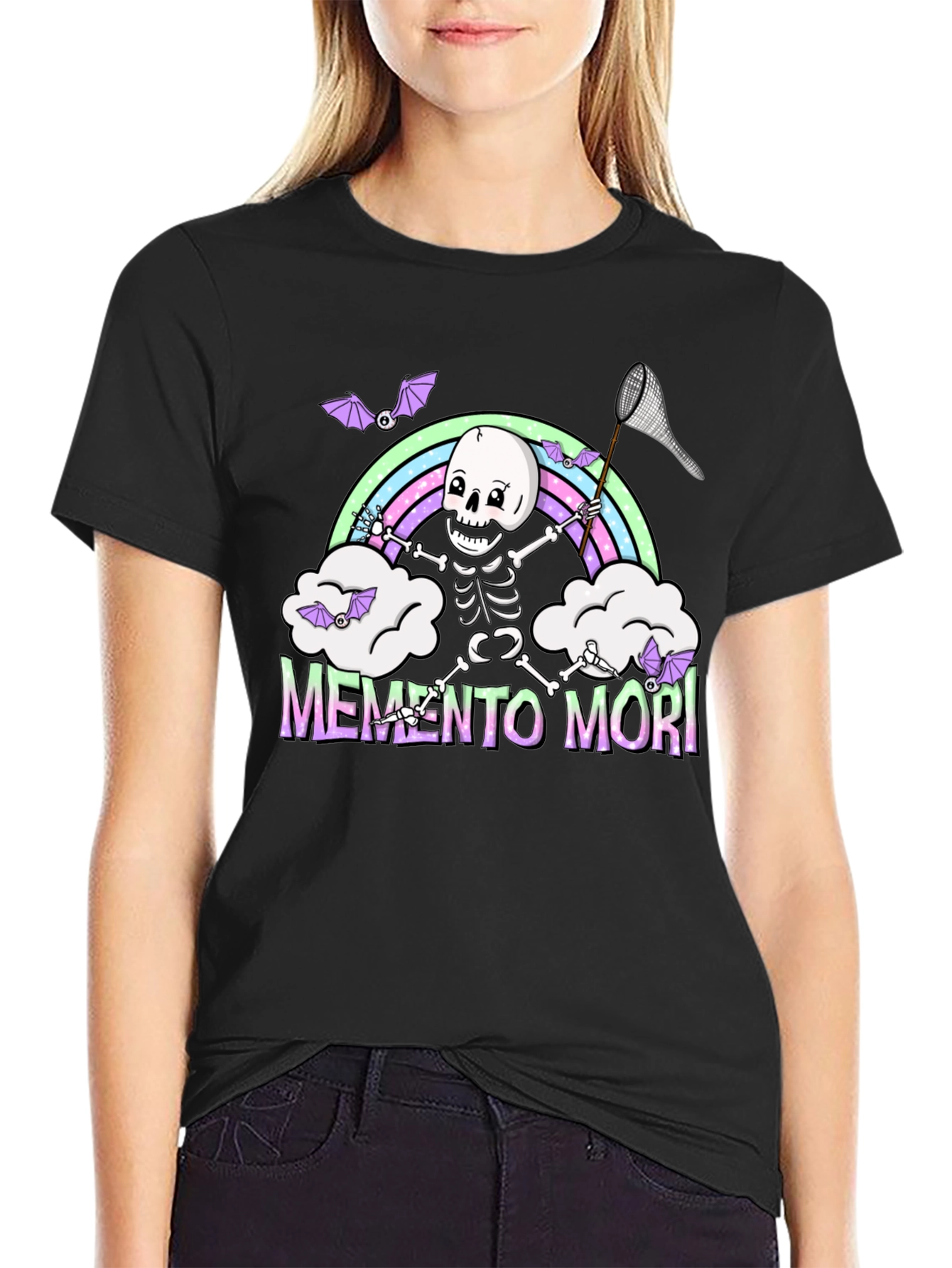 Memento Mori Skeleton Rainbow T-Shirt
