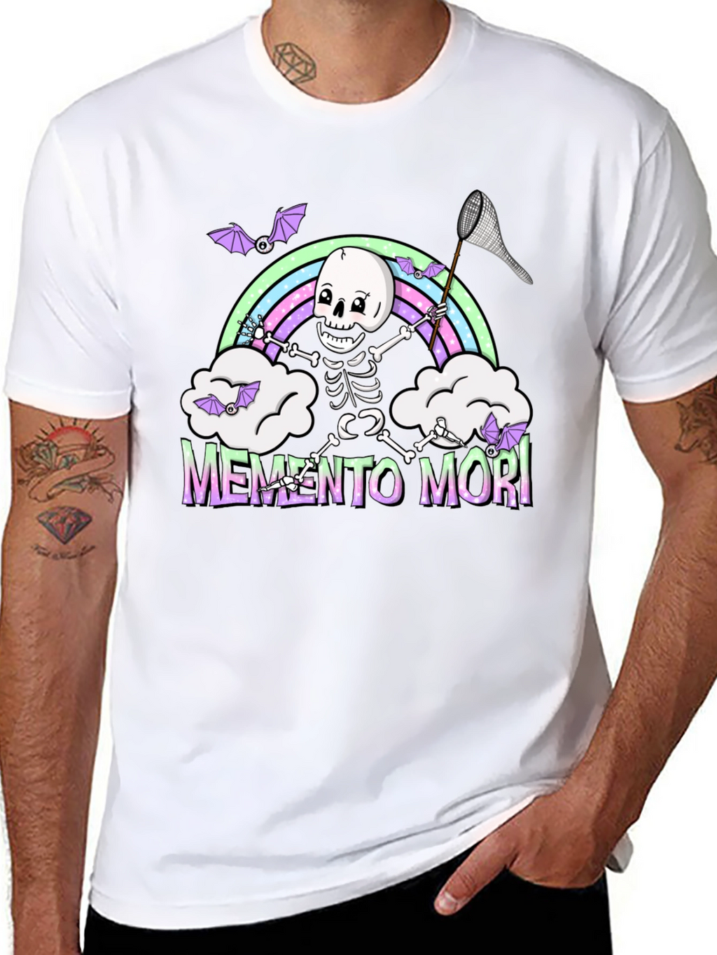 Memento Mori Skeleton Rainbow T-Shirt