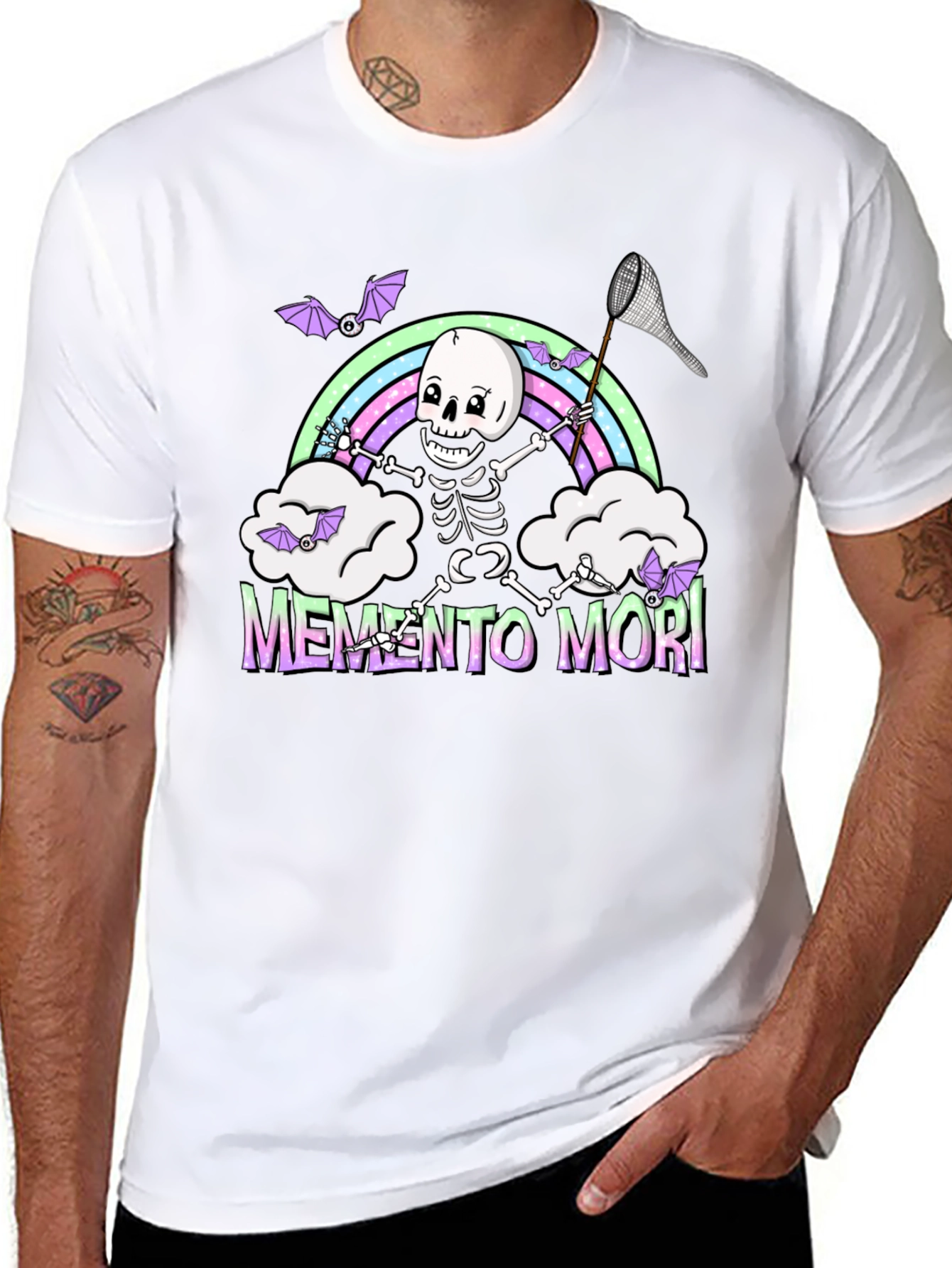 Memento Mori Skeleton Rainbow T-Shirt
