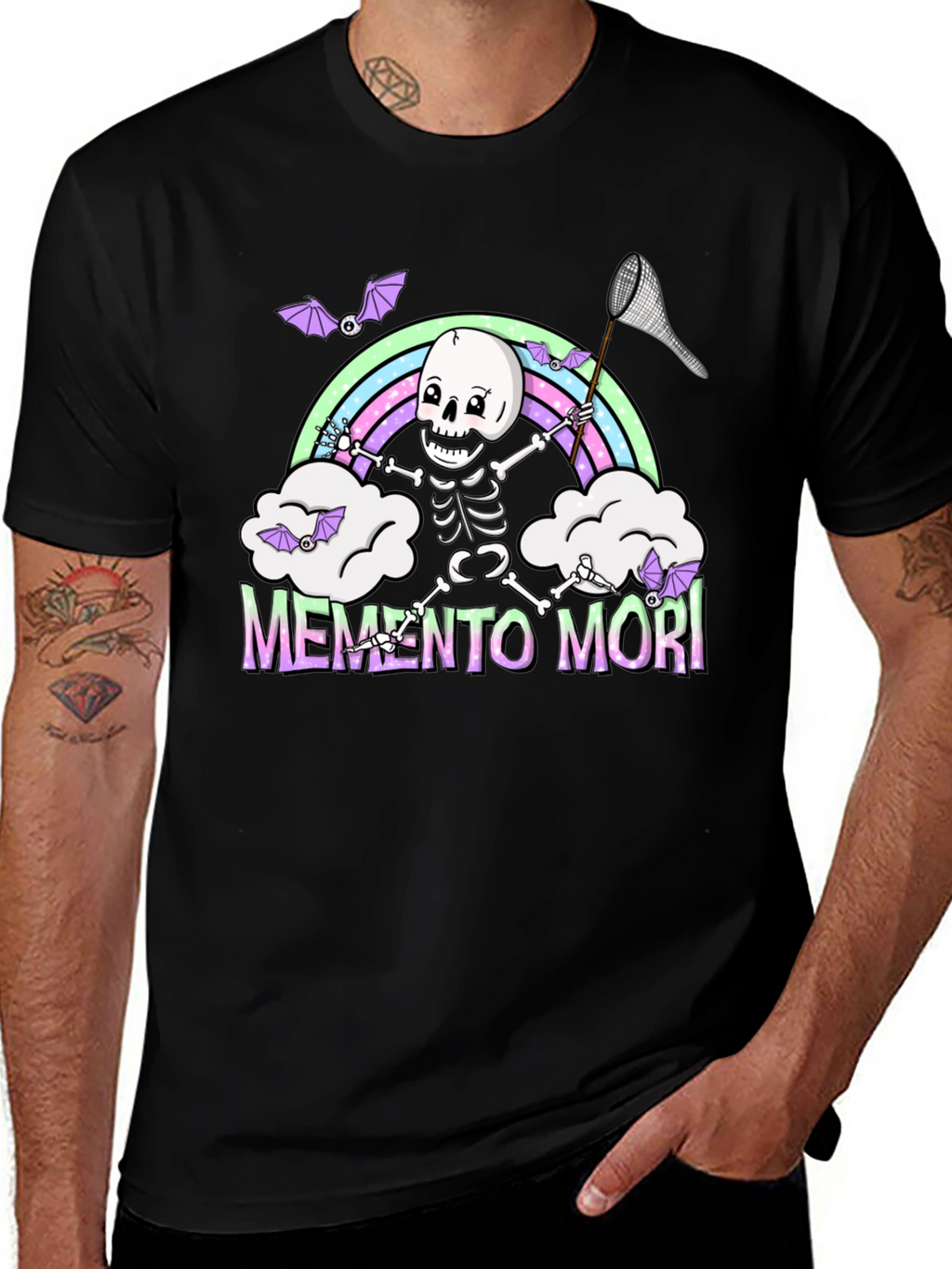 Memento Mori Skeleton Rainbow T-Shirt