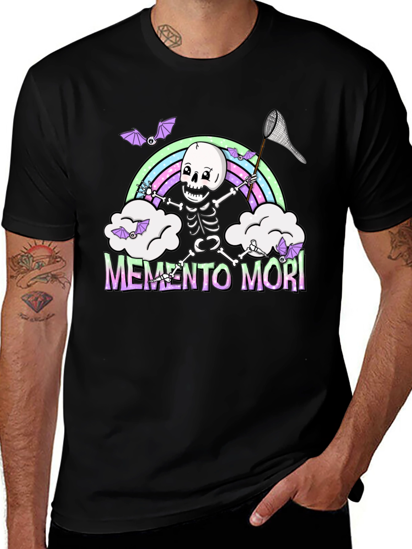 Memento Mori Skeleton Rainbow T-Shirt