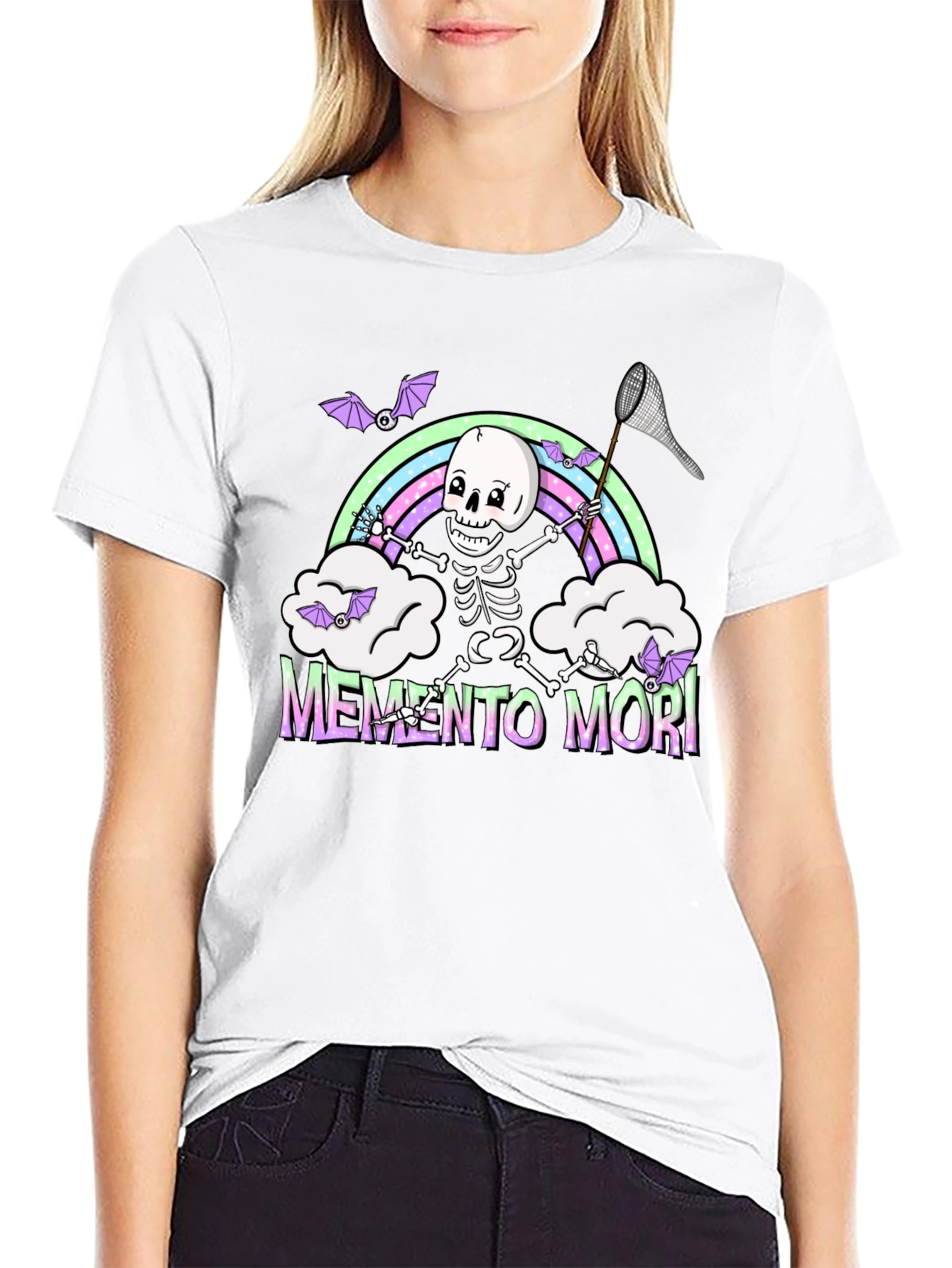 Memento Mori Skeleton Rainbow T-Shirt