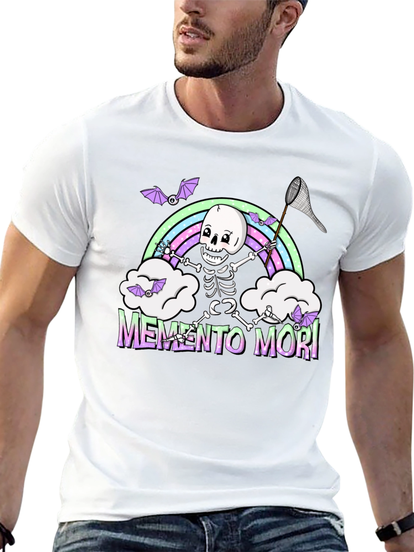 Memento Mori Skeleton Rainbow T-Shirt