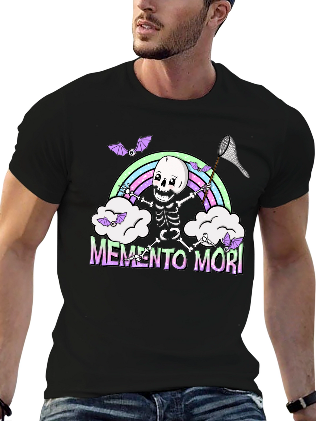 Memento Mori Skeleton Rainbow T-Shirt