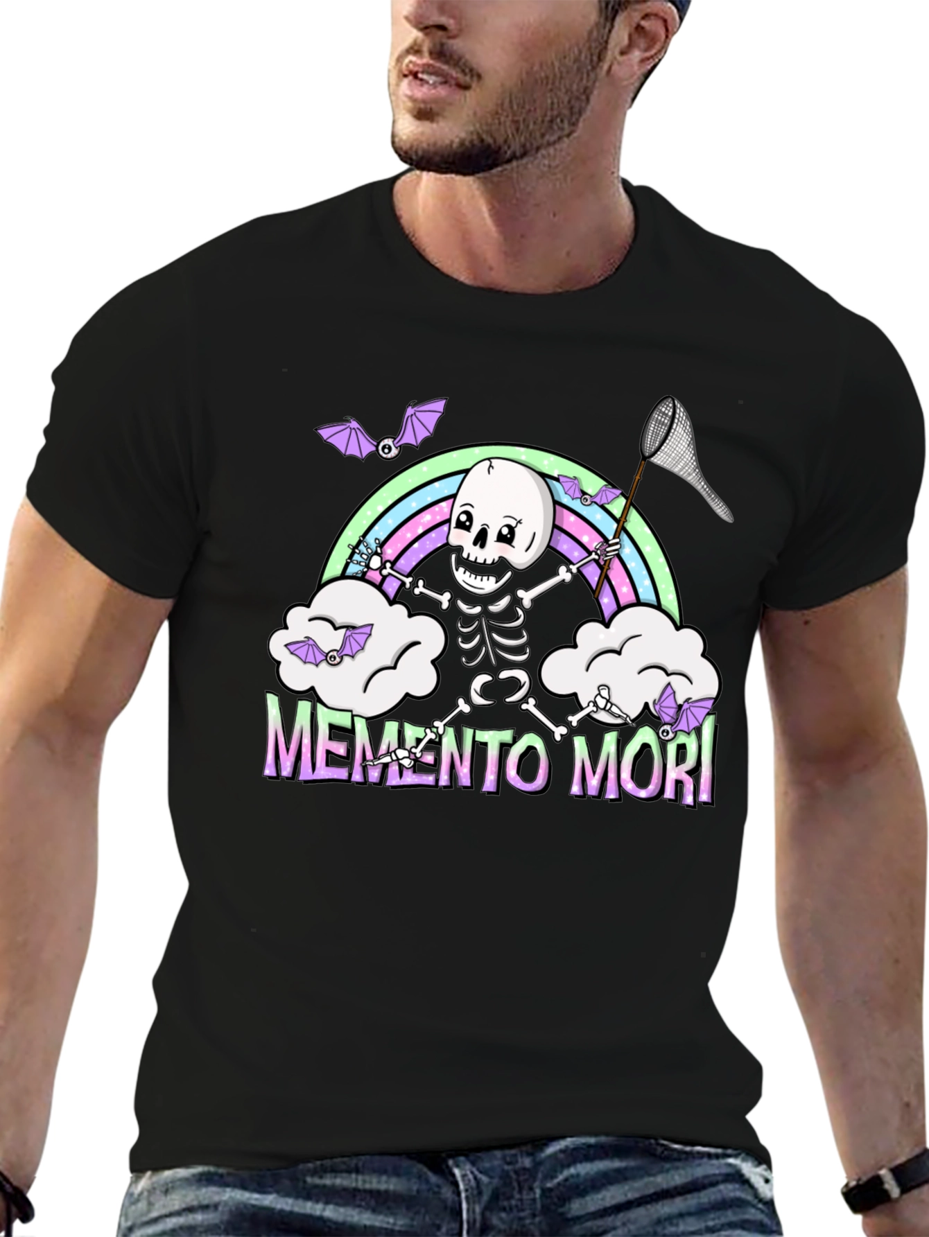 Memento Mori Skeleton Rainbow T-Shirt