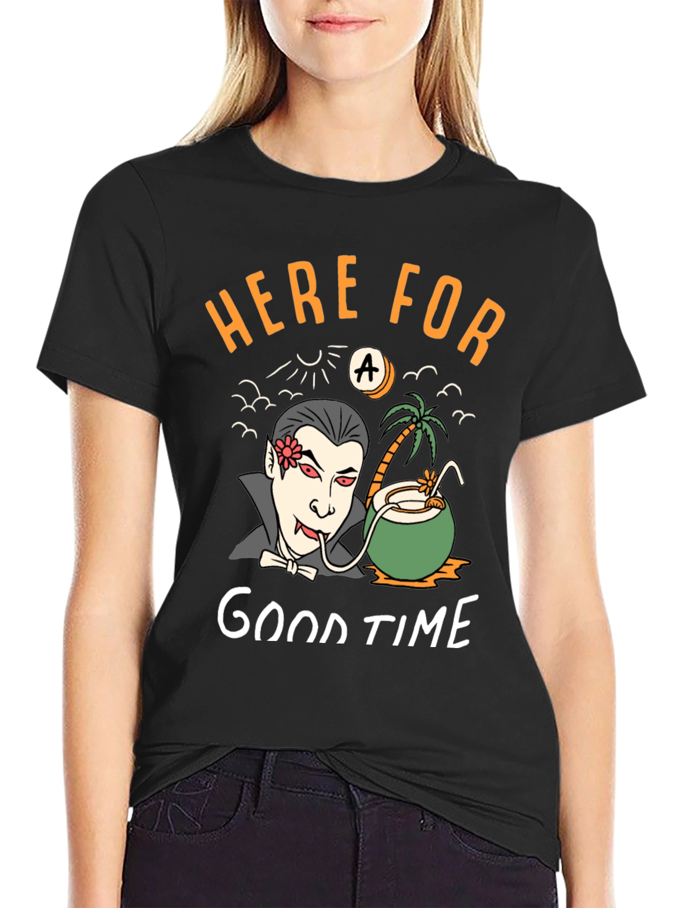 Here for a Good Time Vampire T-Shirt
