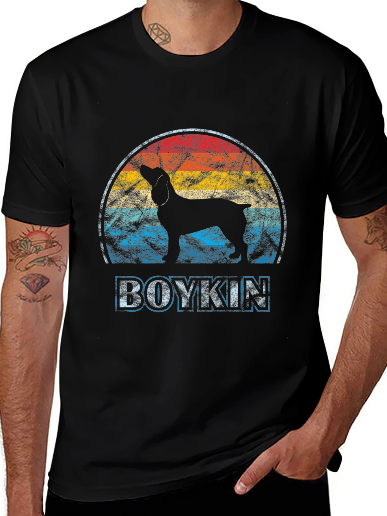 Boykin Spaniel Sunset T-Shirt – Vintage Dog Lover Graphic Tee