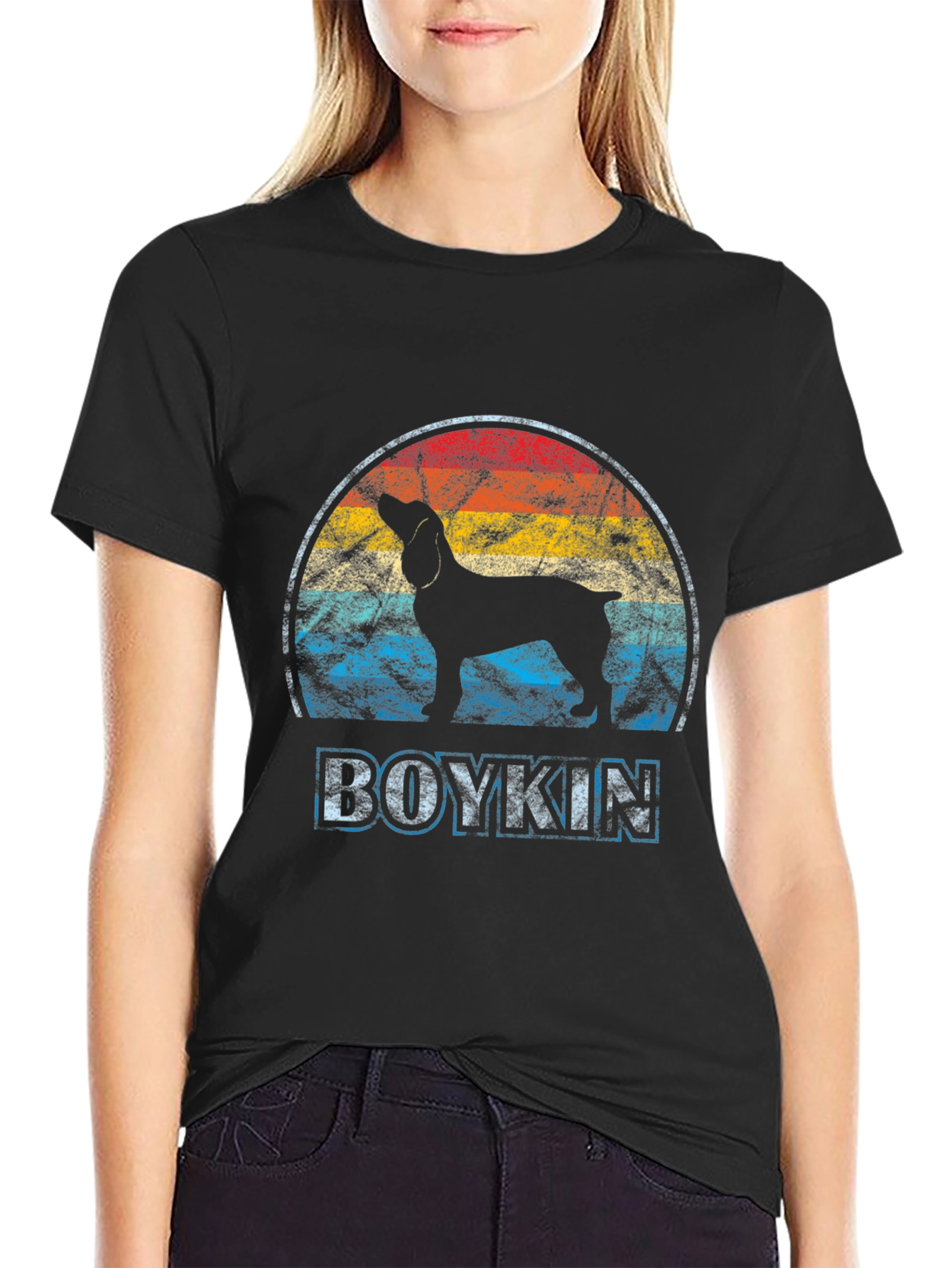 Boykin Spaniel Sunset T-Shirt – Vintage Dog Lover Graphic Tee