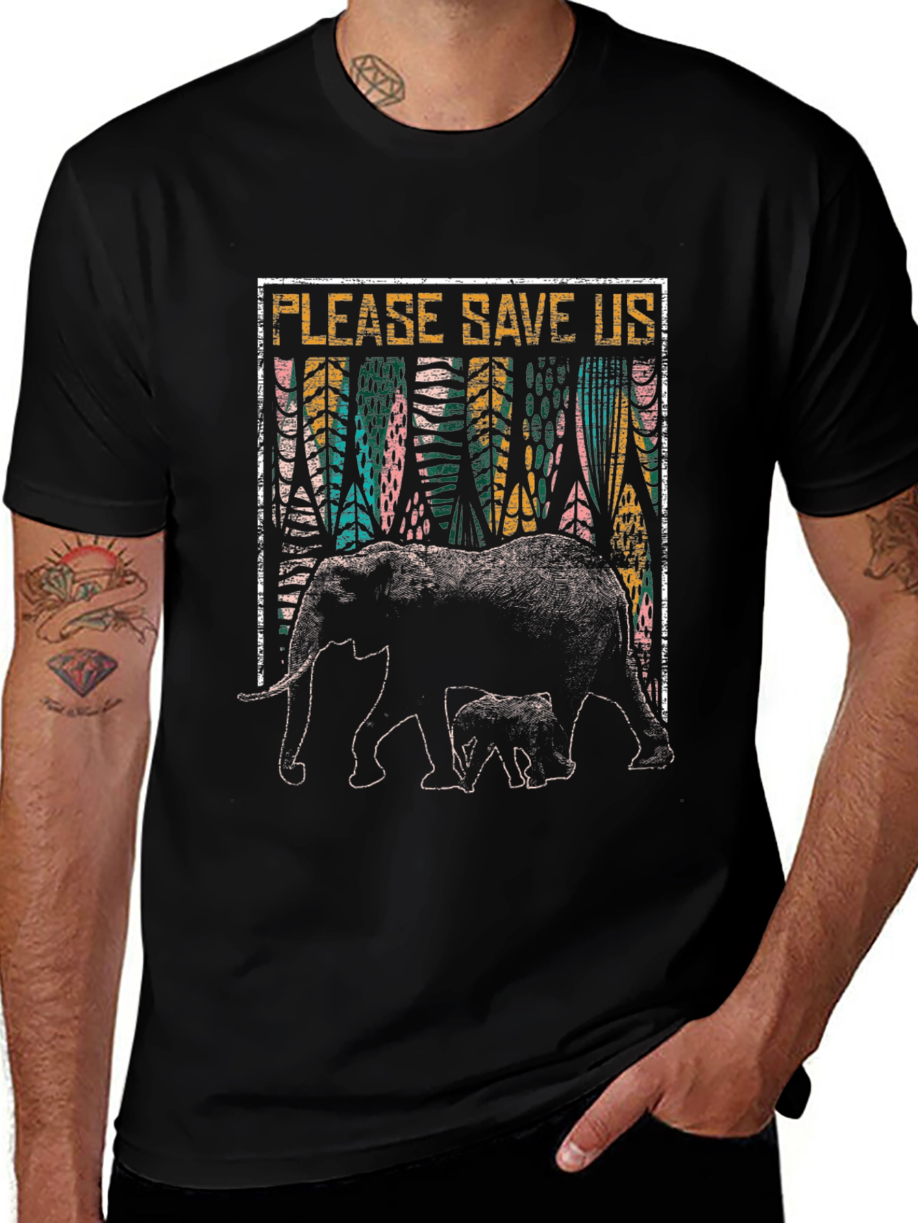 Save the Elephants Graphic T-Shirt