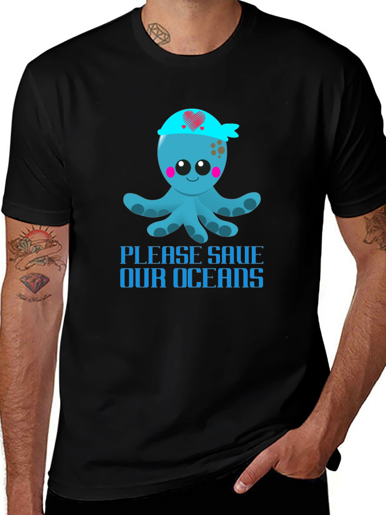 Save Our Oceans Octopus Graphic T-Shirt
