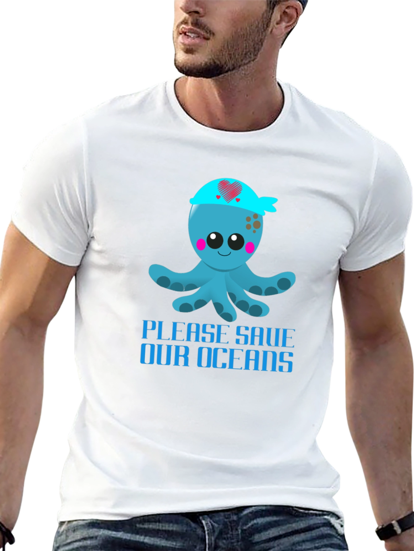 Save Our Oceans Octopus Graphic T-Shirt