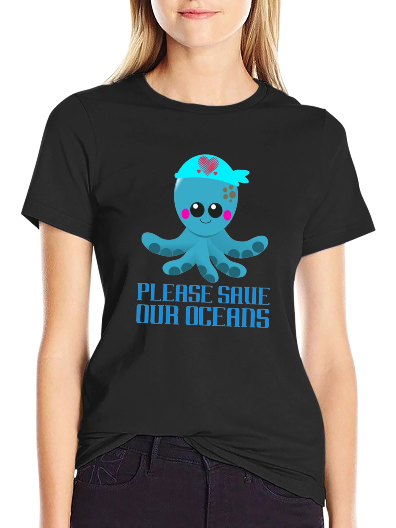 Save Our Oceans Octopus Graphic T-Shirt