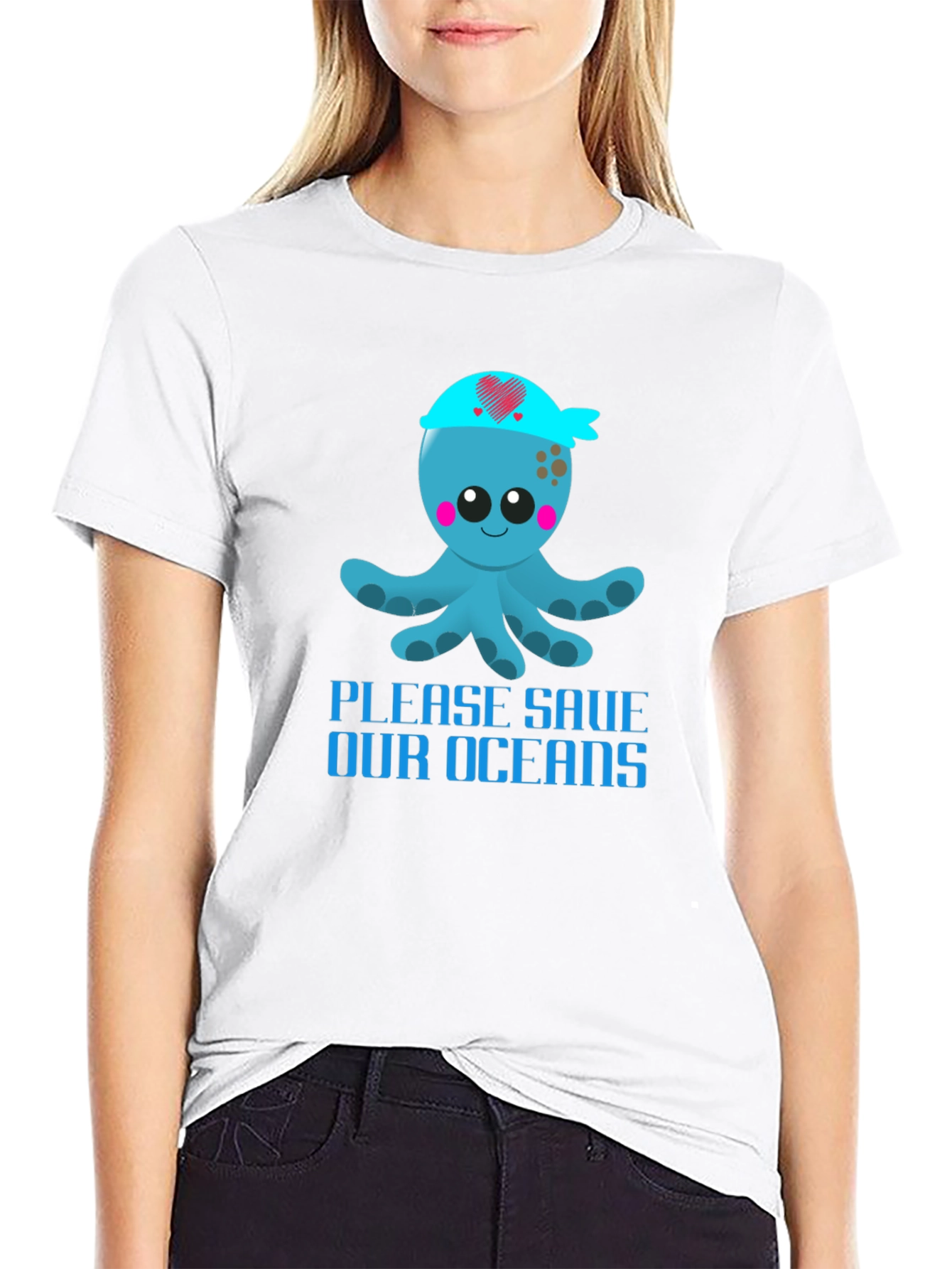 Save Our Oceans Octopus Graphic T-Shirt