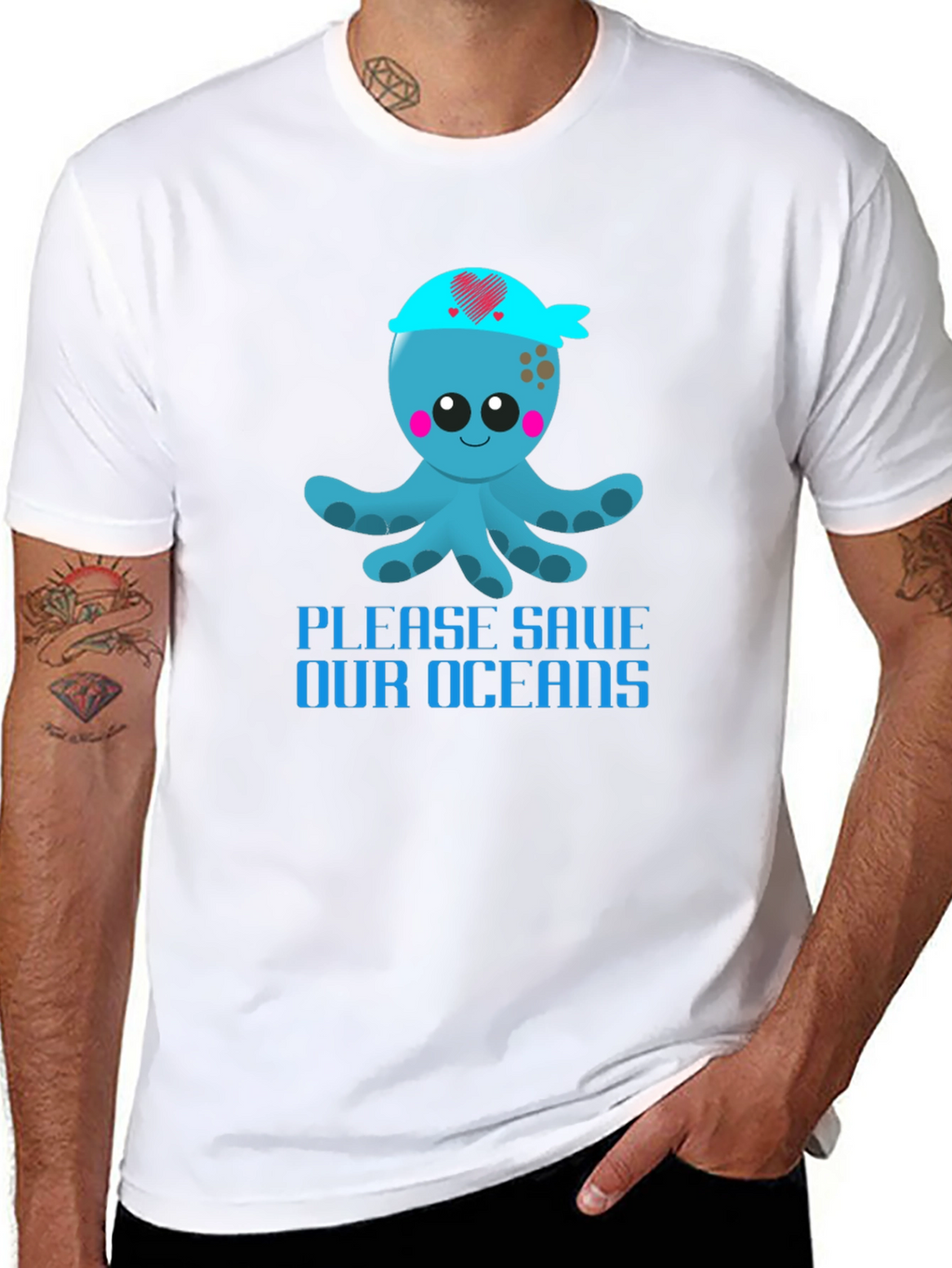 Save Our Oceans Octopus Graphic T-Shirt