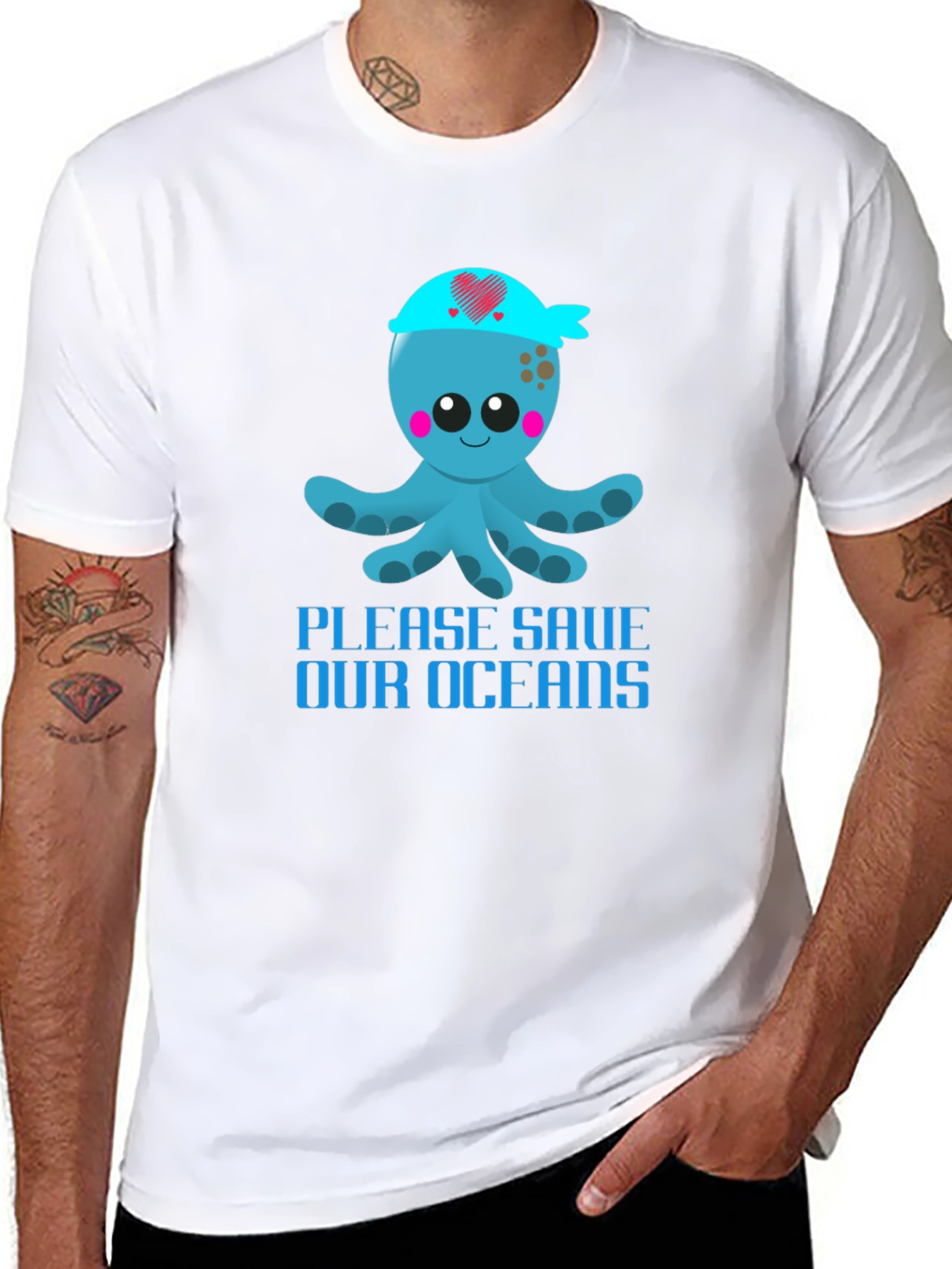 Save Our Oceans Octopus Graphic T-Shirt